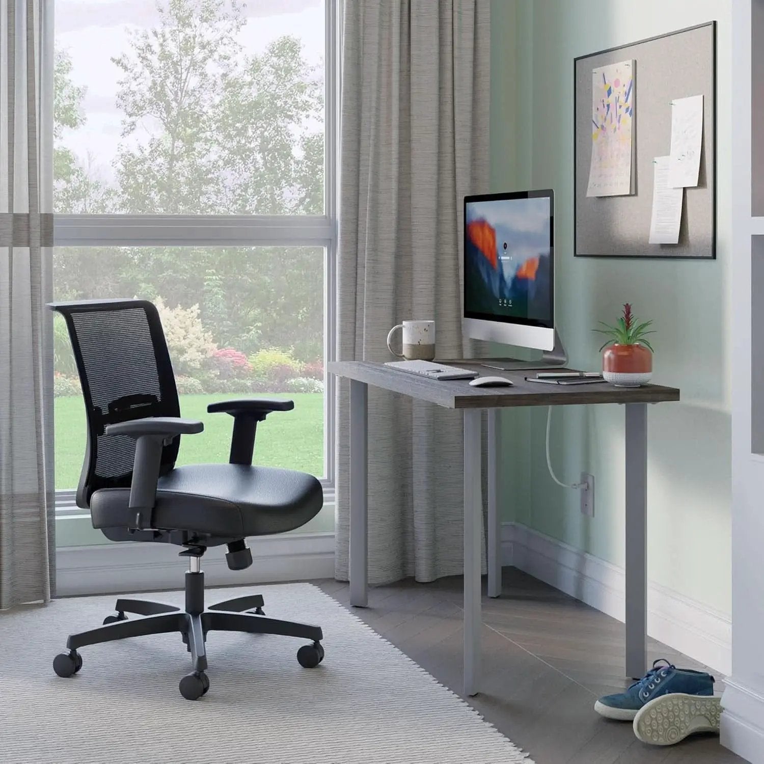 42 Inch Walnut Top Computer Desk For Home Office Today from PriceLows™