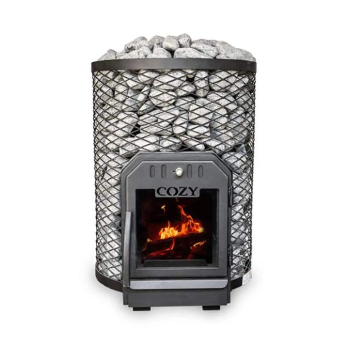 Cozy Heat O Thru-Wall Wood Burning Sauna Stove With Sauna Stones | Wood | Sauna Heater | Outdoor Living