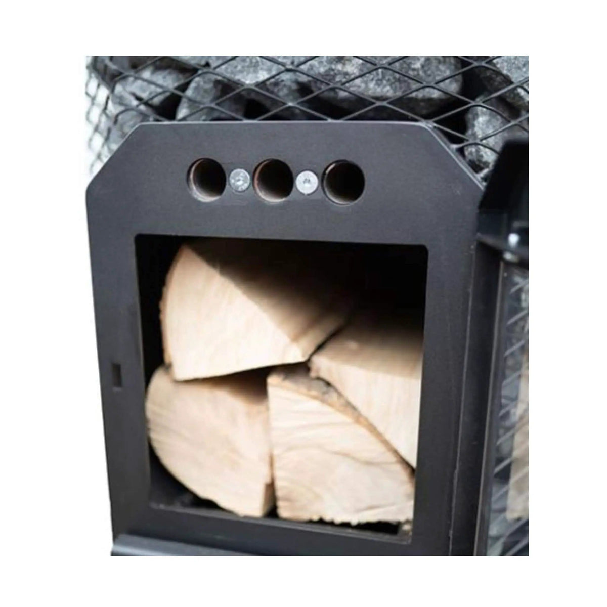 Cozy Heat O Thru-Wall Wood Burning Sauna Stove With Sauna Stones | Wood | Sauna Heater | Outdoor Living