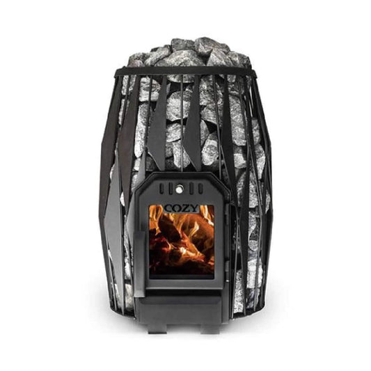 Cozy Heat OG Wood-Burning Sauna Stove With Sauna Stones | Wood | Sauna Heater | Outdoor Living