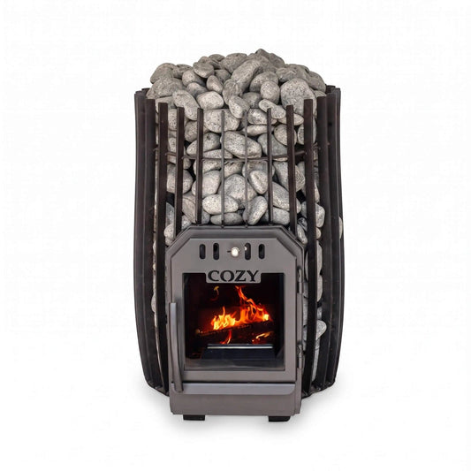 Cozy Heat SW Cylindrical Shape Sauna Stove With Sauna Stones | Wood | Sauna Heater | Outdoor Living