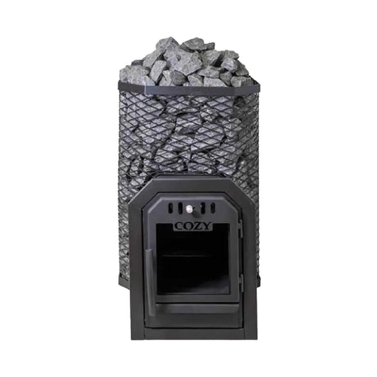 Cozy Heat Thru-Wall Wood Fired Sauna Heater Stove | Wood | Outdoor Living Use | Outdoor Living