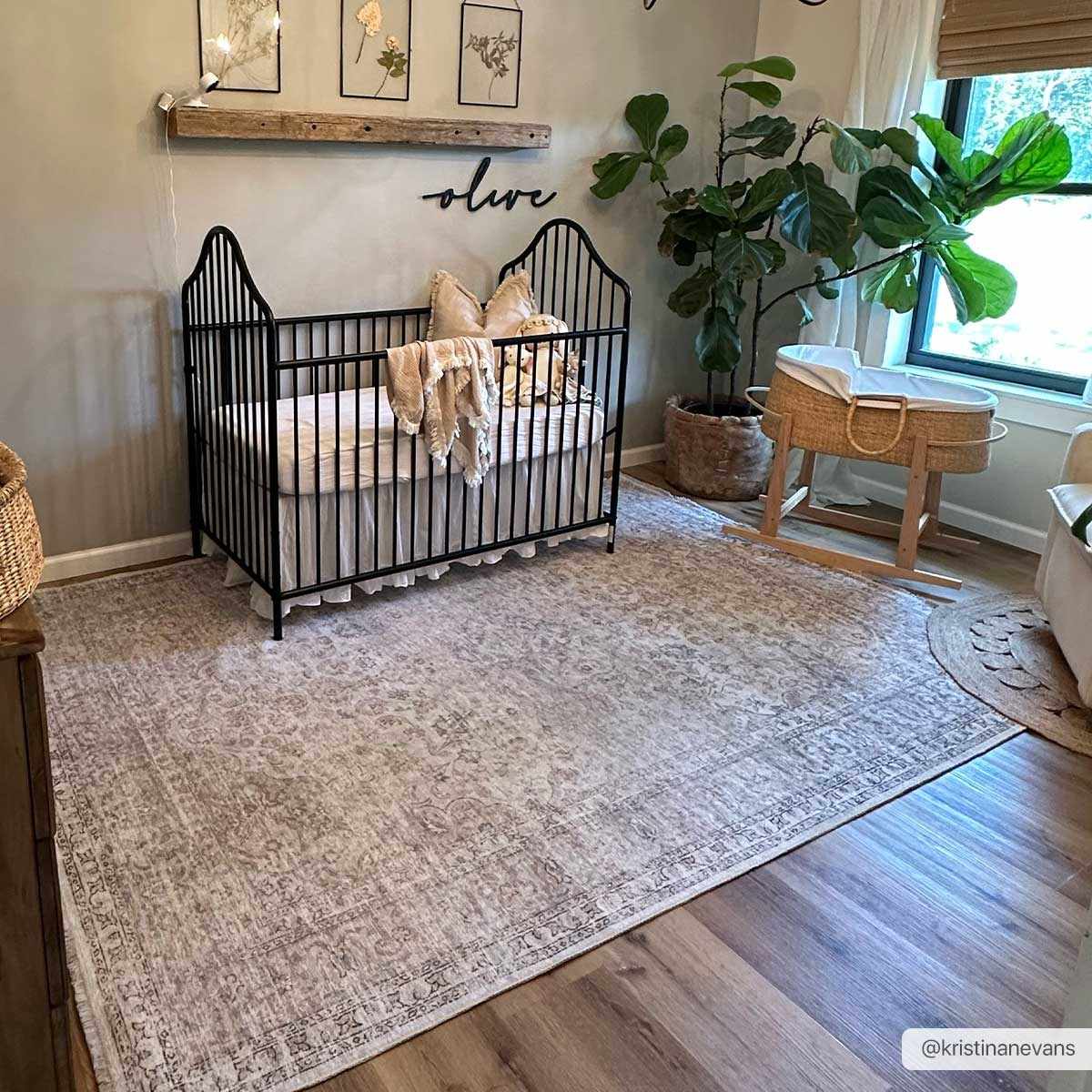Cream Holi-2301 Washable Area Rug from PriceLows™