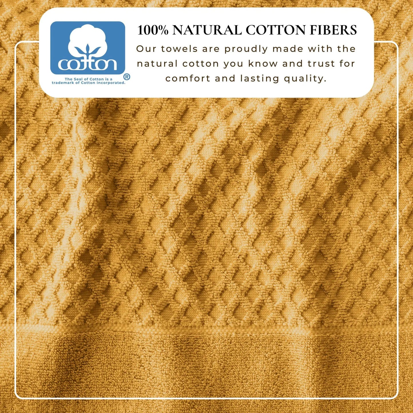 Cotton Diamond Waffle Weave Bath Towel Set - Grayson Collection from PriceLows™