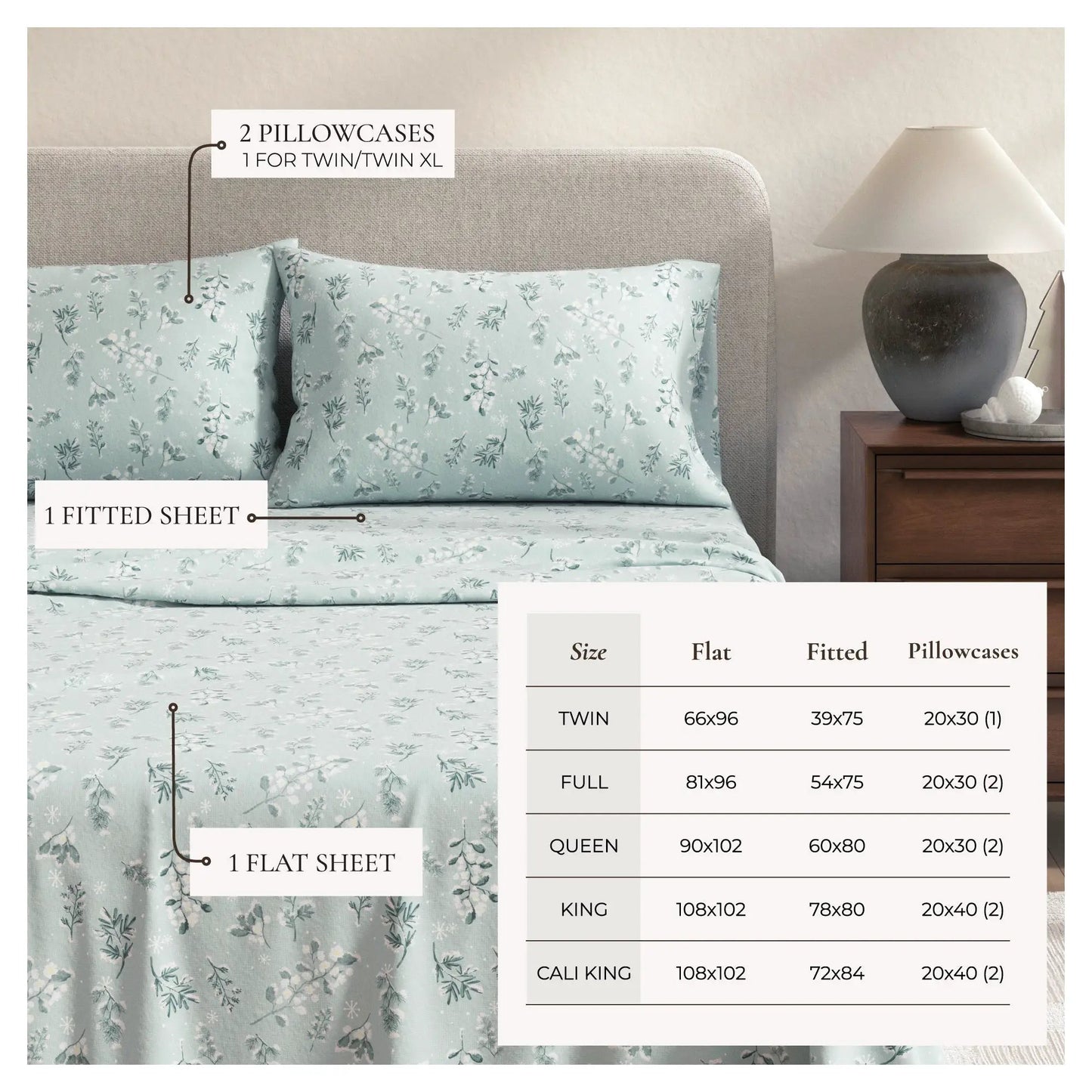 Turkish Cotton Flannel Sheet - Belle Collection from PriceLows™