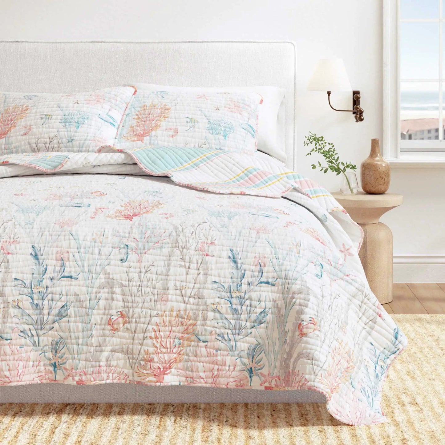 Coastal Coral Reef Quilt Set - Caymen Collection from PriceLows™