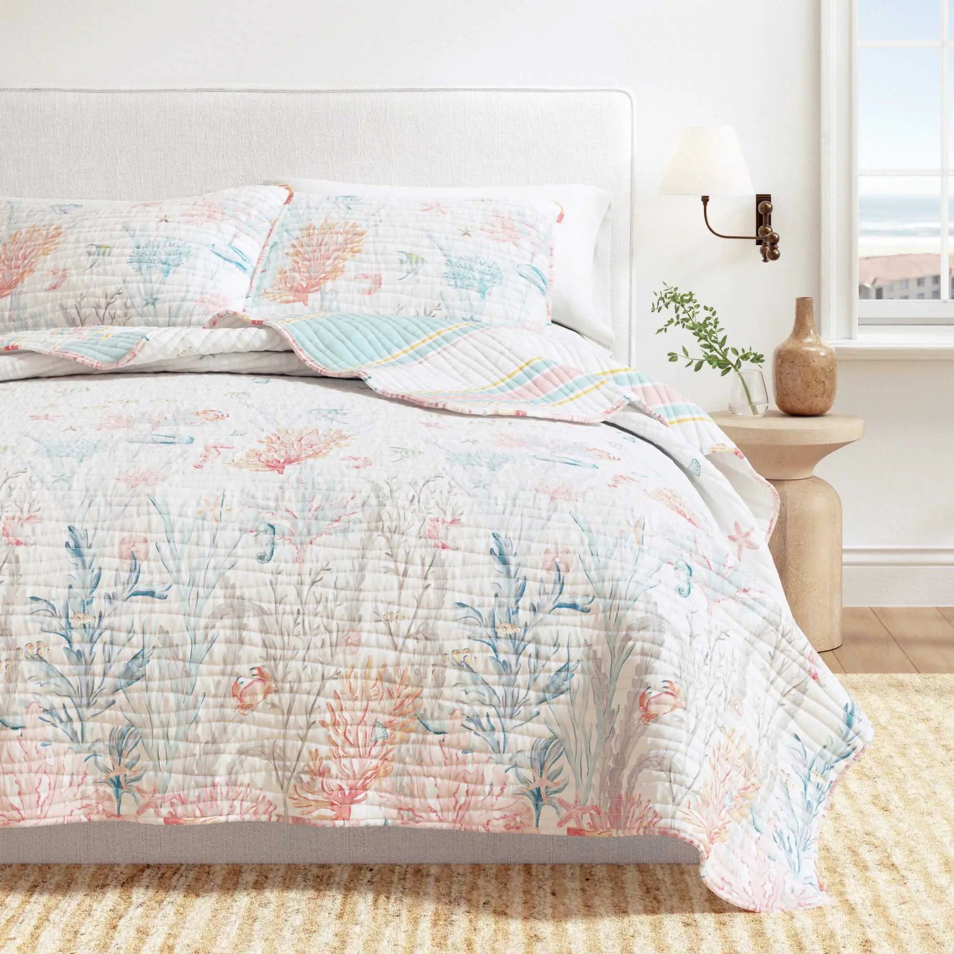 Coastal Coral Reef Quilt Set - Caymen Collection from PriceLows™