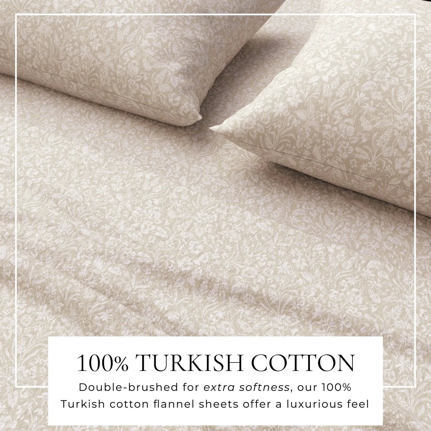 Turkish Cotton Flannel Sheet Set - Winter Floral Collection from PriceLows™