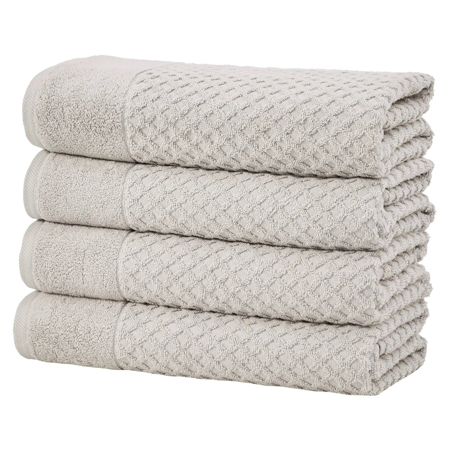 Cotton Diamond Waffle Weave Bath Towel Set - Grayson Collection from PriceLows™