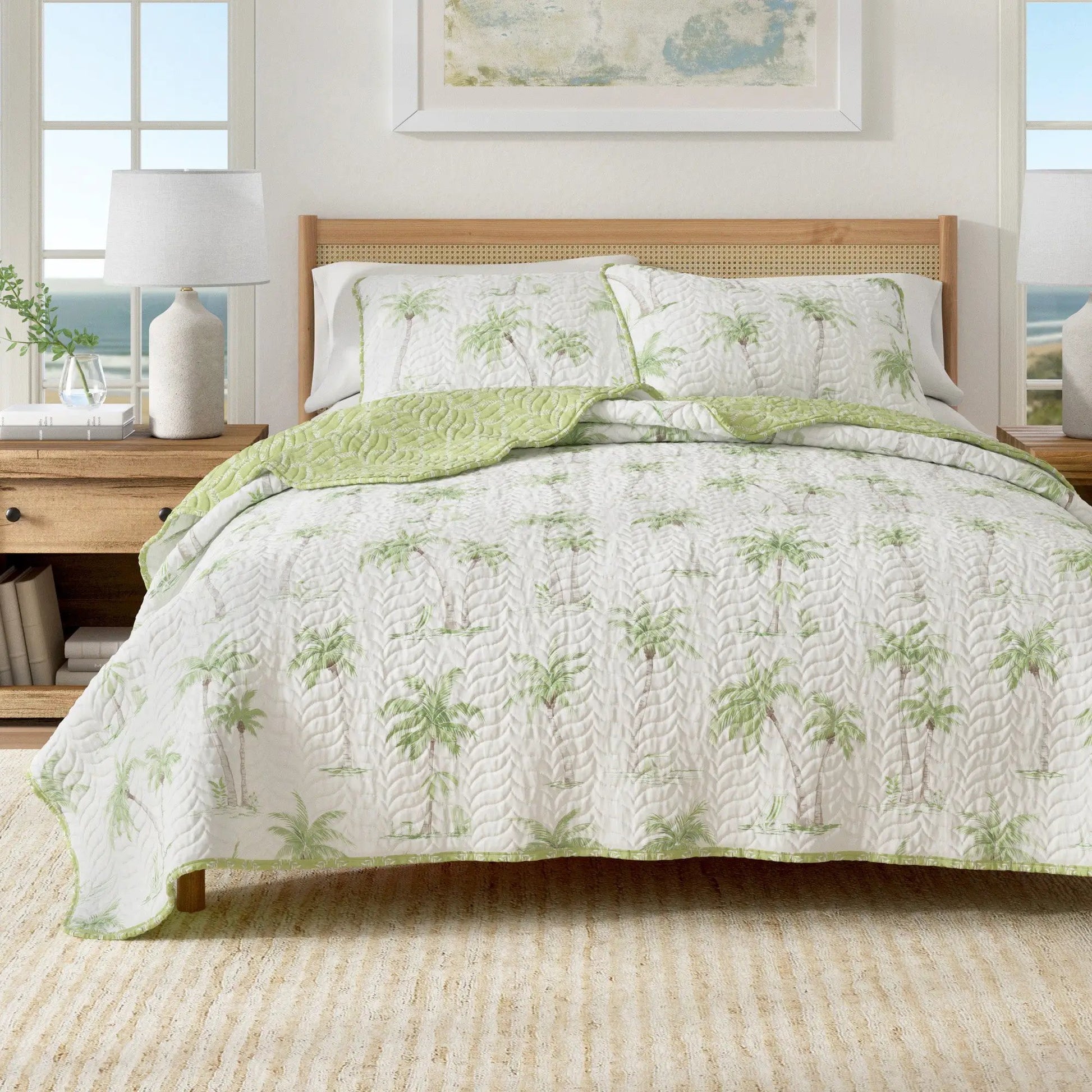 West Palm Trees Coastal Quilt Set - Coronado Collection from PriceLows™