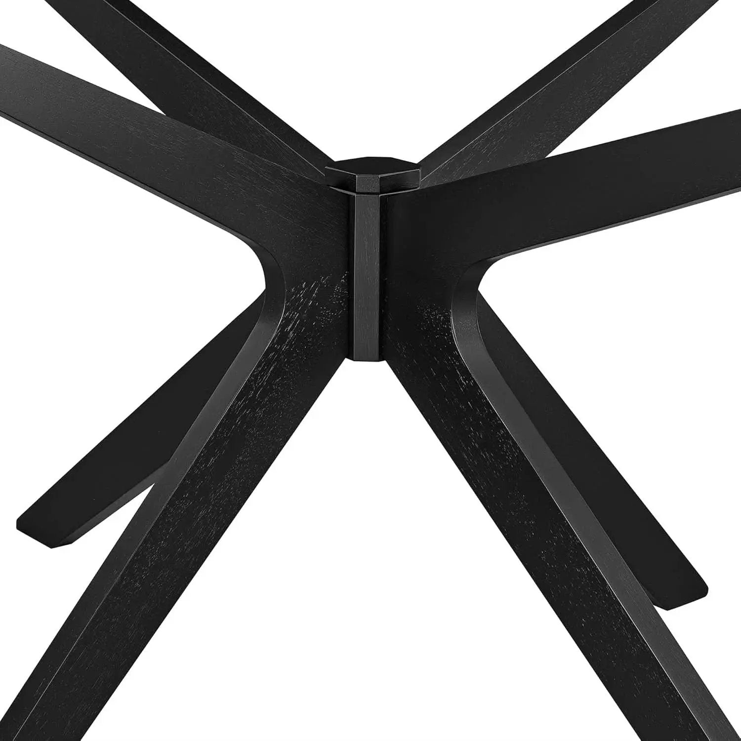 Crossroads 71 Inch Oval Wood Dining Table Black Seats 6 Easy To Assemble from PriceLows™
