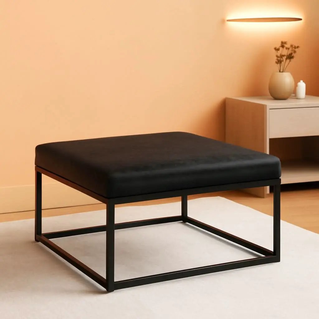 Ink Black Modular Ottoman Coffee Table Reversible Top from PriceLows™