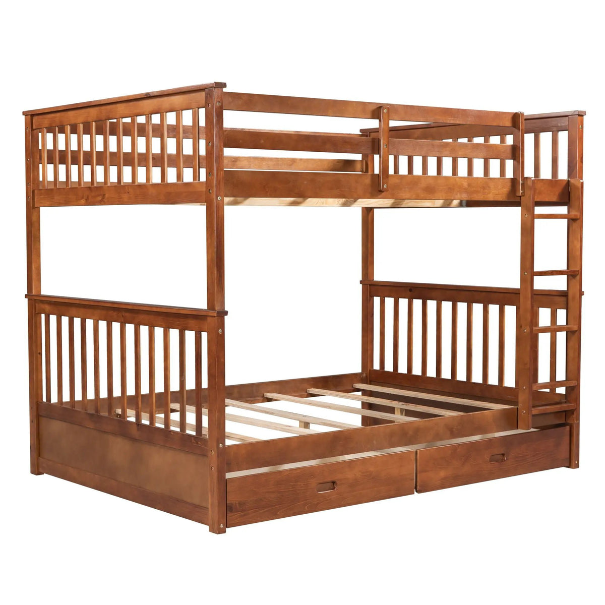 Bunk Bed With Ladders | 2 Storage Drawers | Space-Saving Design | Sleepover Ready