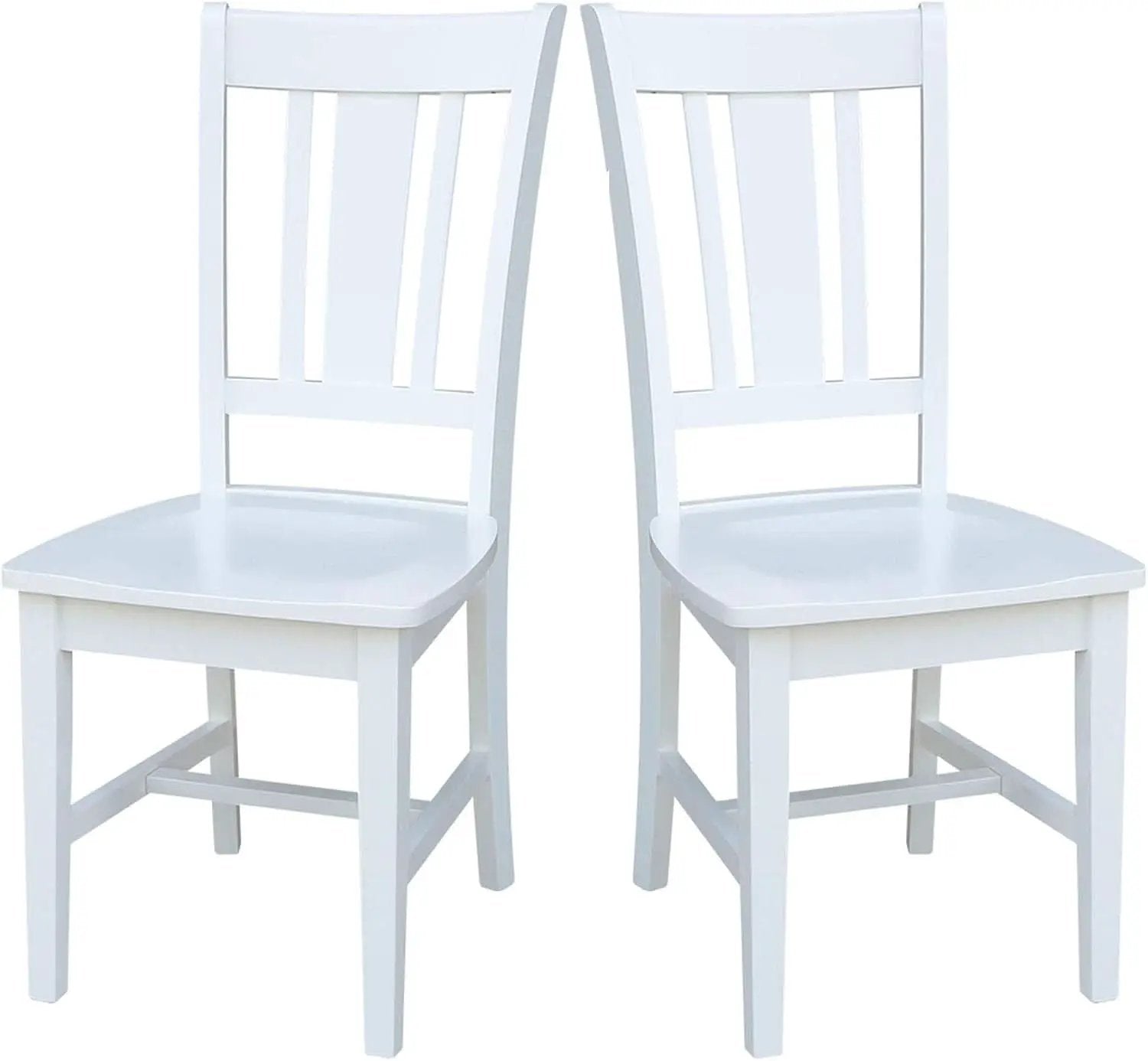 Set of Two White San Remo Splatback Dining Chairs from PriceLows™