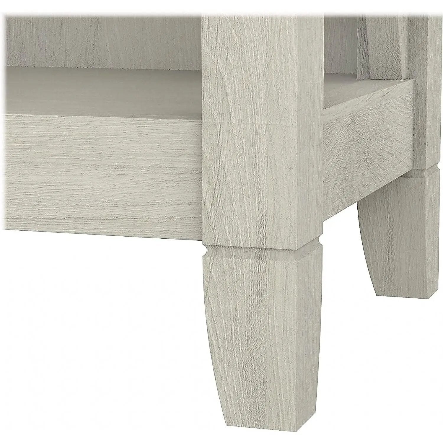 Linen White Oak 5 Shelf Bookcase Set 2 Tall 66H 32W 13D from PriceLows™