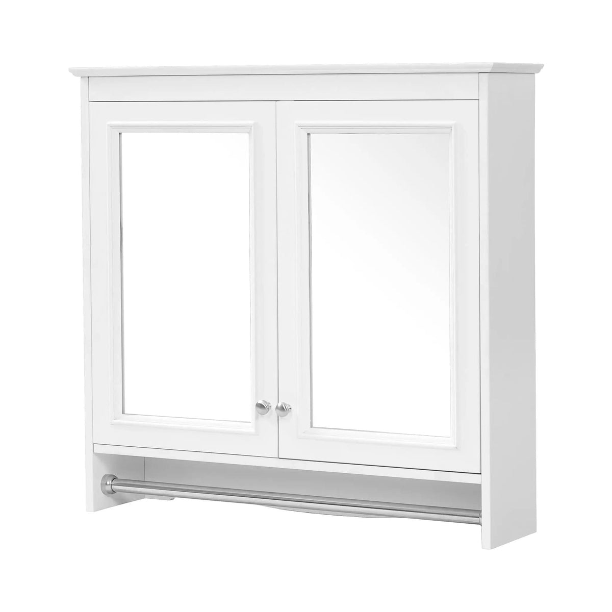 Modern Wall-Mounted Mirror Cabinet With Adjustable Shelves, Soft-Close Doors | 2 Pieces | Home Furniture | Home