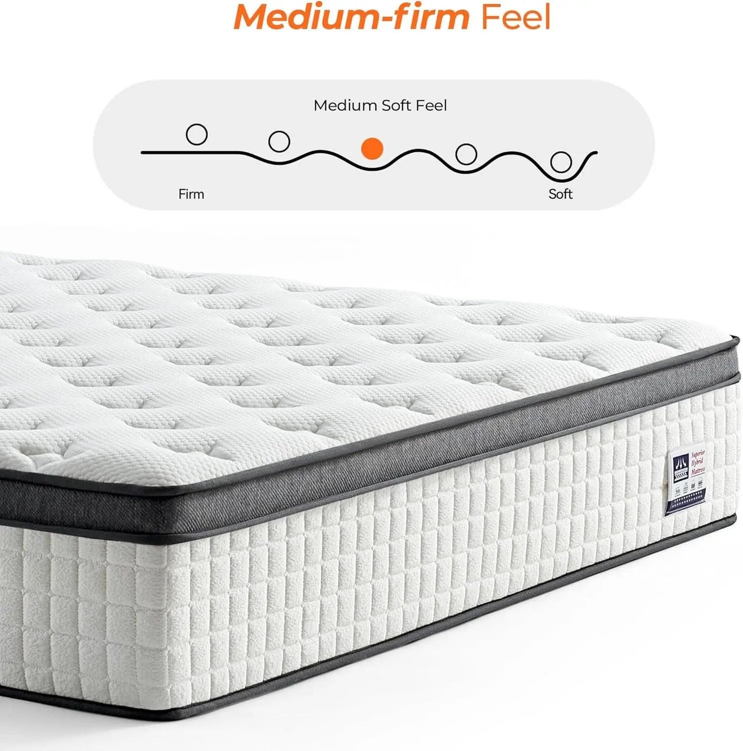Queen Size Hybrid Mattress Gel Memory Foam Pro Edition from PriceLows™