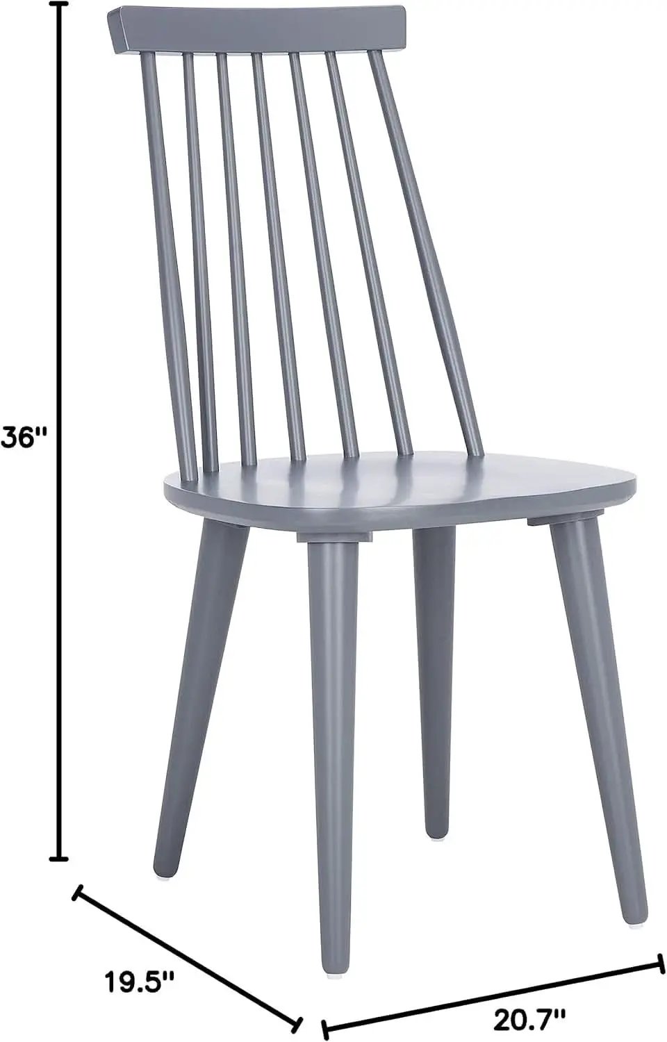 Grey Farmhouse Spindle Side Dining Chairs Set Of 2 from PriceLows™
