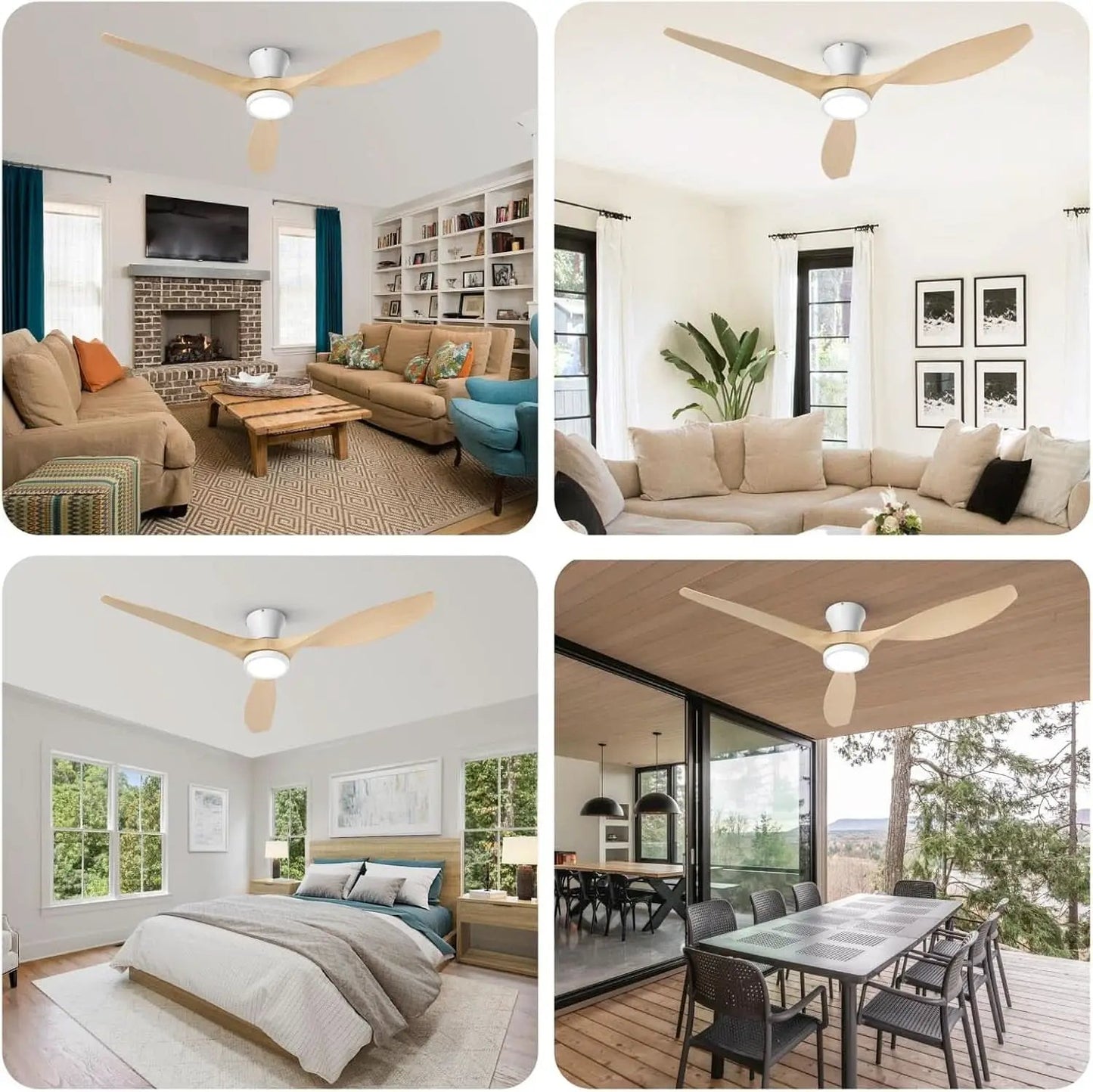 52 Inch Ceiling Fan With Light And Remote Low Profile from PriceLows™