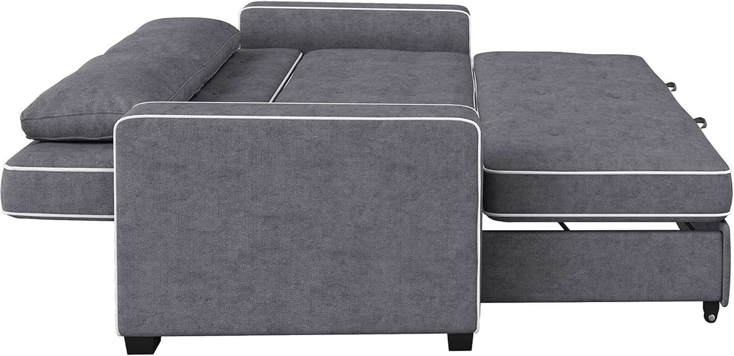 Ainsley Loveseat With Pull Out Sleeper Microfiber Charcoal from PriceLows™
