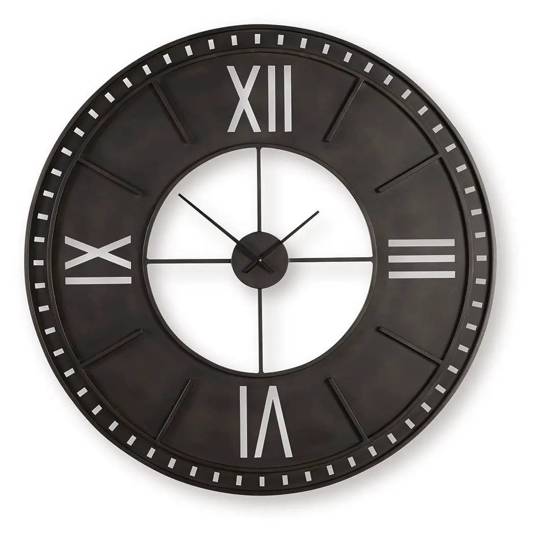 Lytle Wall Clock | 49.63 x 1.38 x 49.63 in | Metal | Antique Brown
