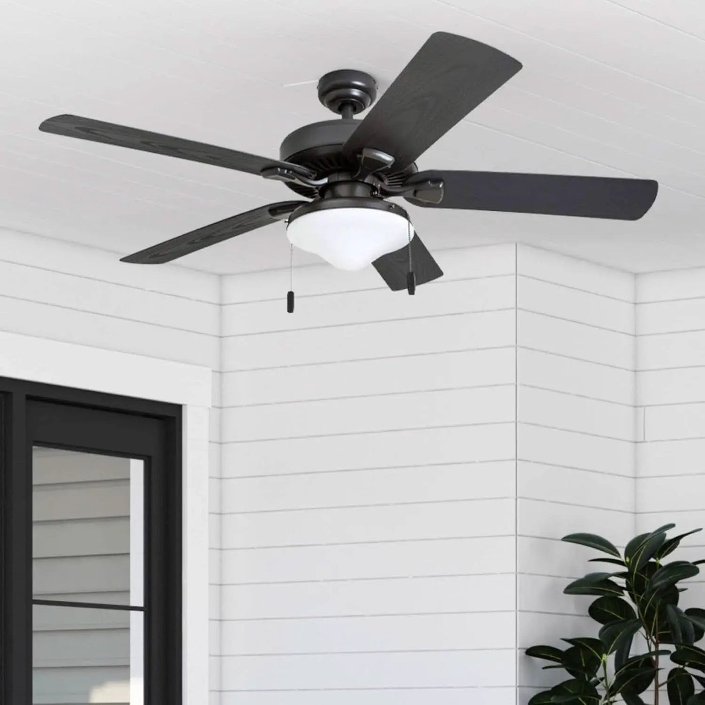 Belmar 52 Inch Bronze Damp Rated Ceiling Fan LED Light from PriceLows™