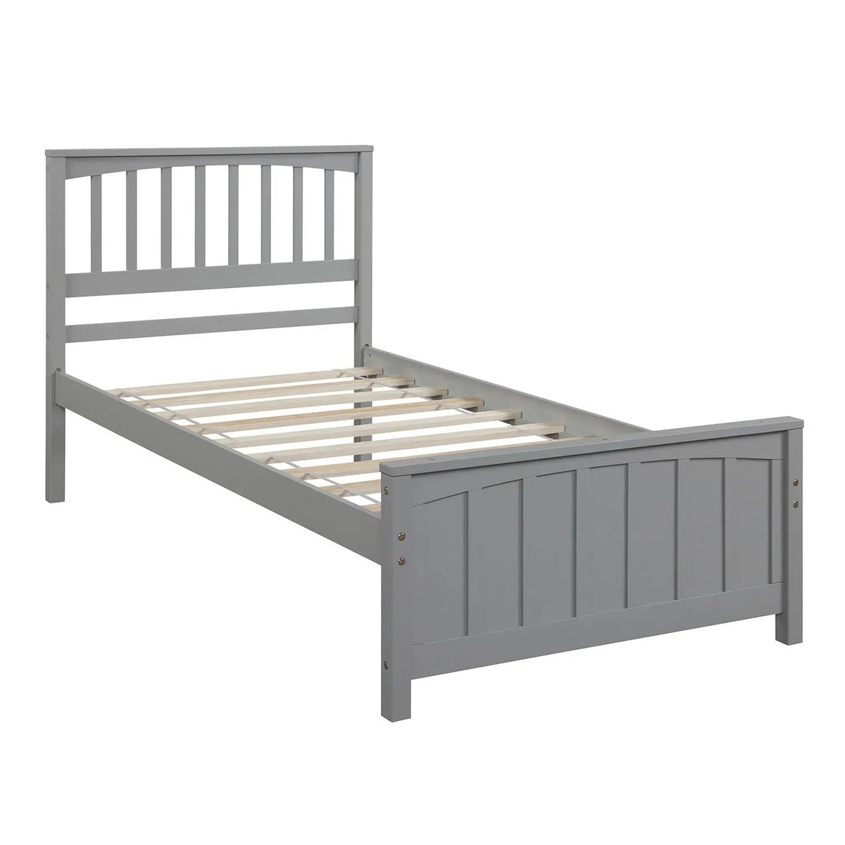 Wood Platform Bed | Headboard And Footboard | Classic Bed Frame | 41.1 Inch Height