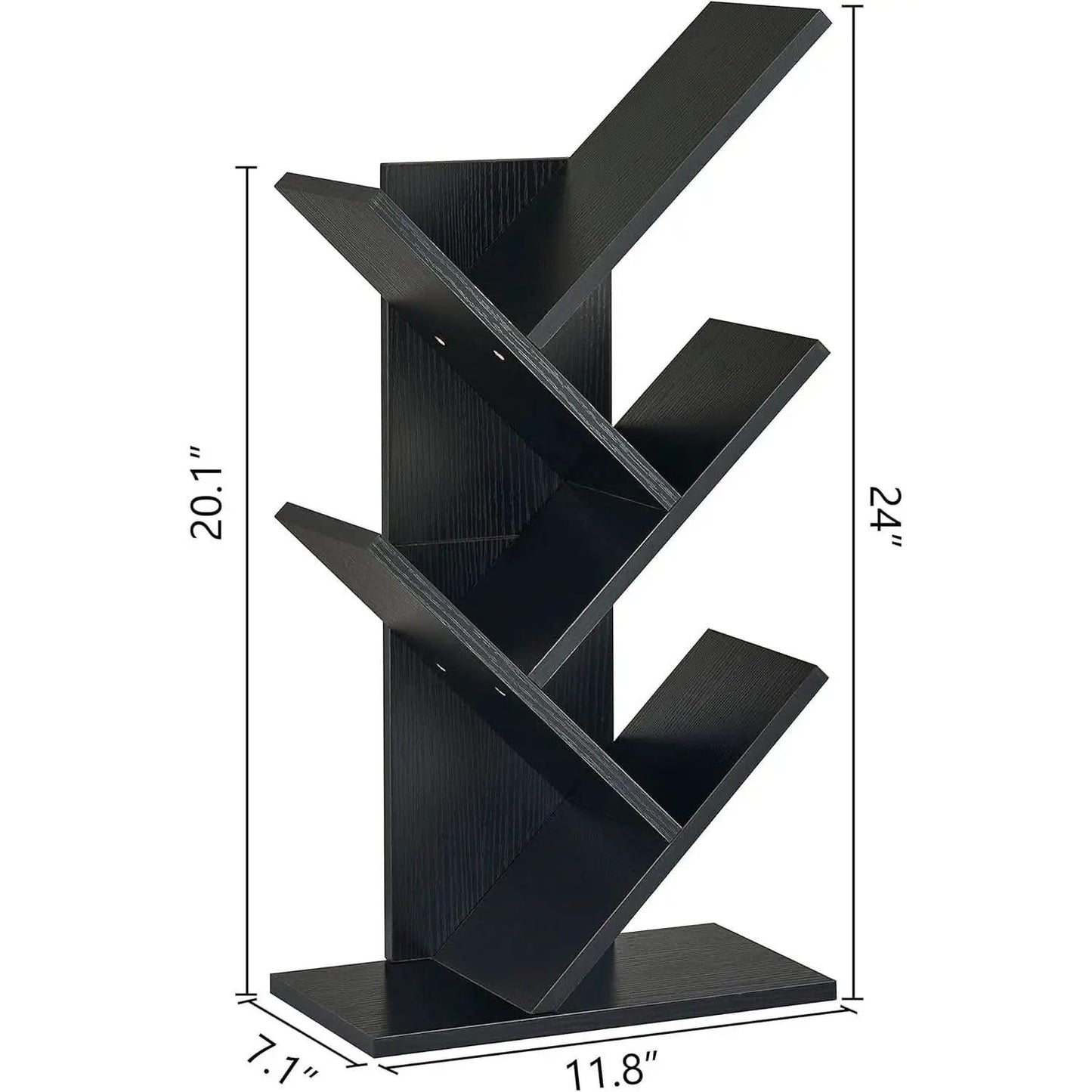 4 Tier Tree Bookshelf Floor Standing Bookcase Home from PriceLows™