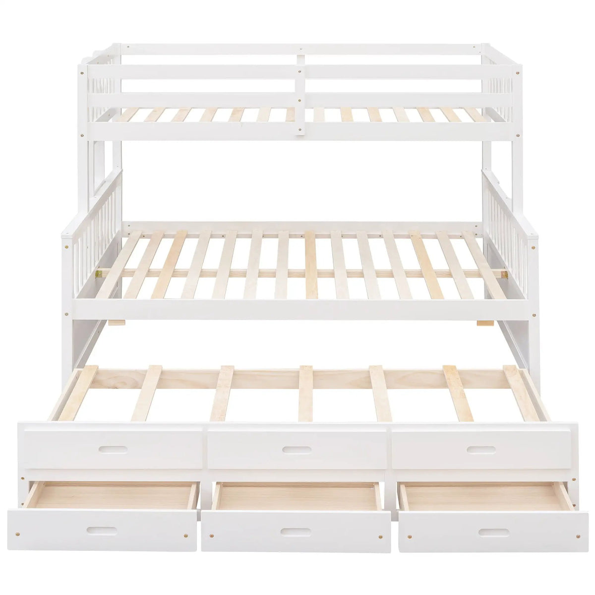Bunk Bed | Twin Size | Rolling Trundle | Storage Drawers