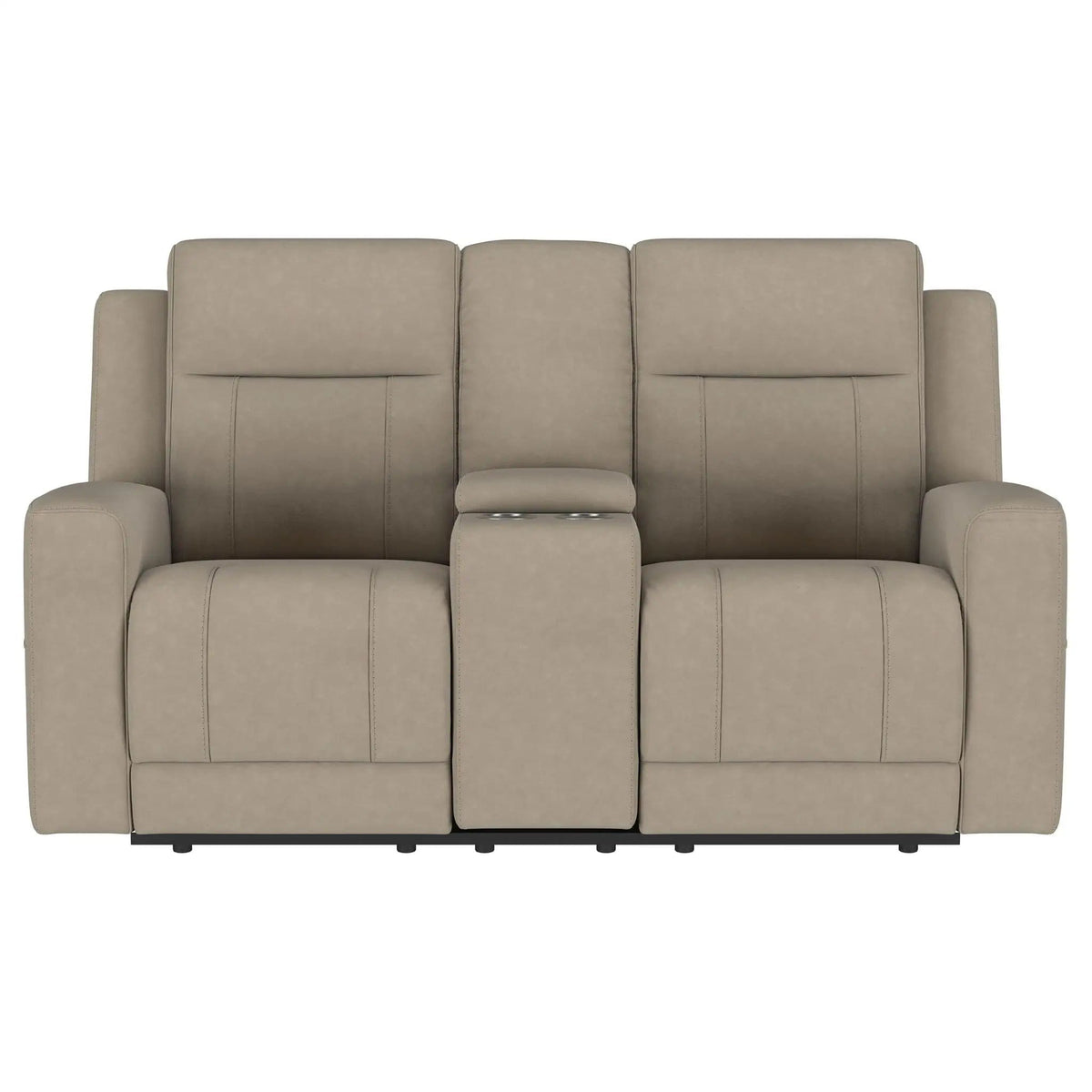 Brentwood Upholstered Motion Reclining Loveseat | 71.25 x 36.5 x 39.25 in | Living Room Furniture | Taupe