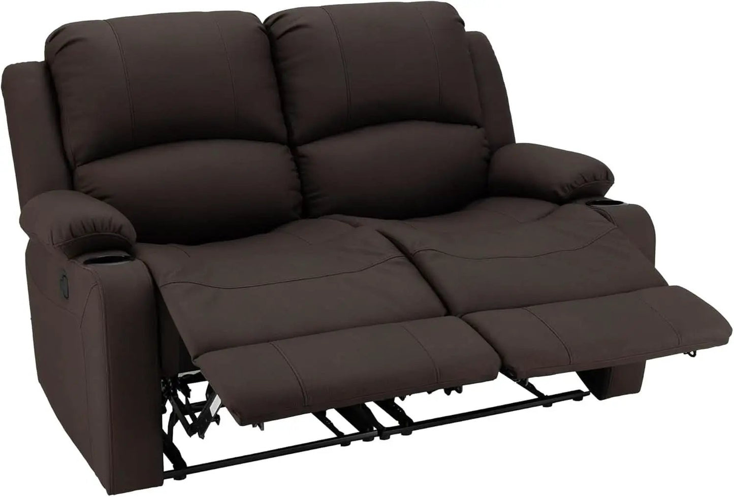 58 Inch Double Wall Hugger Theater Recliner Sofa, Chocolate from PriceLows™