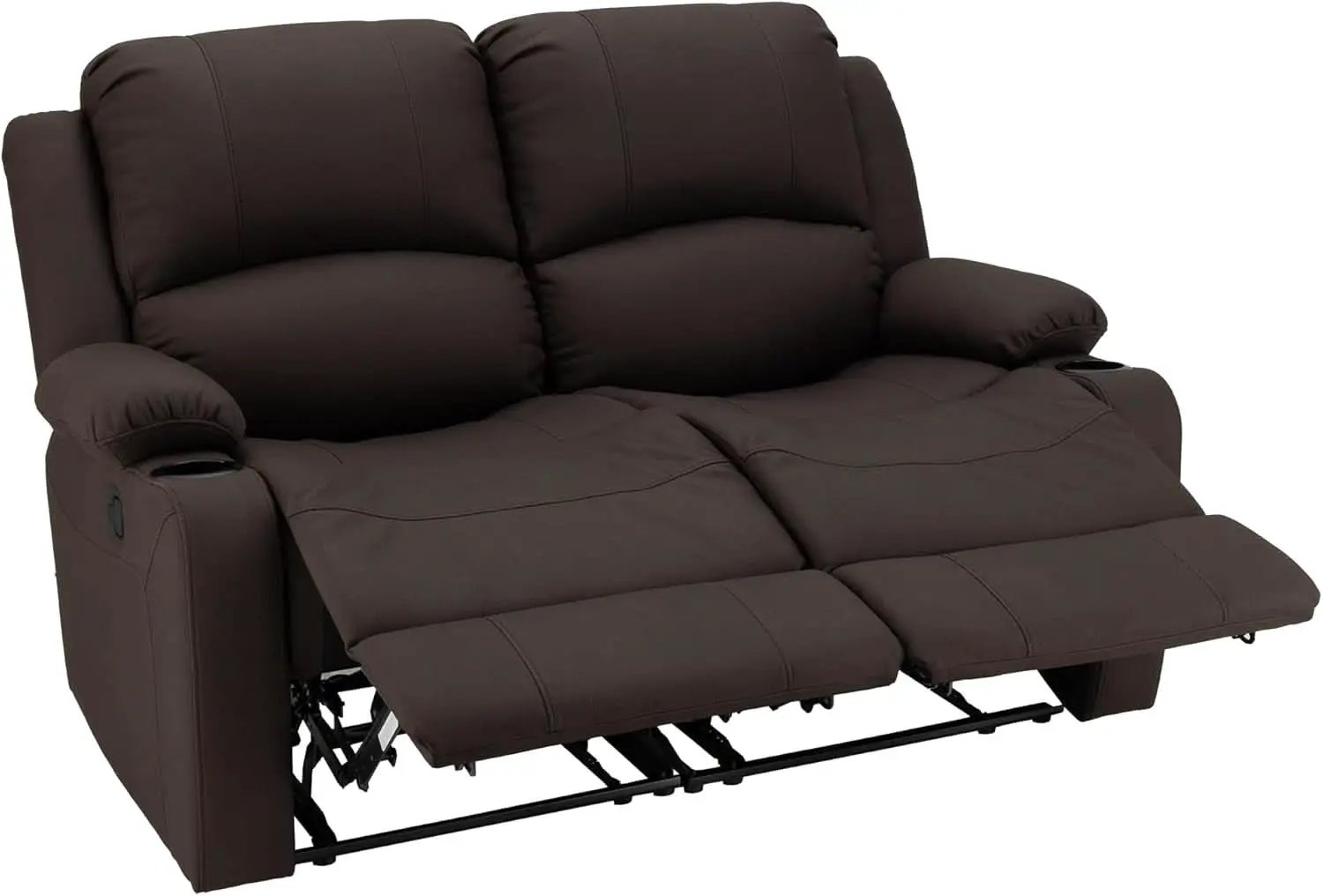 58 Inch Double Wall Hugger Theater Recliner Sofa, Chocolate from PriceLows™