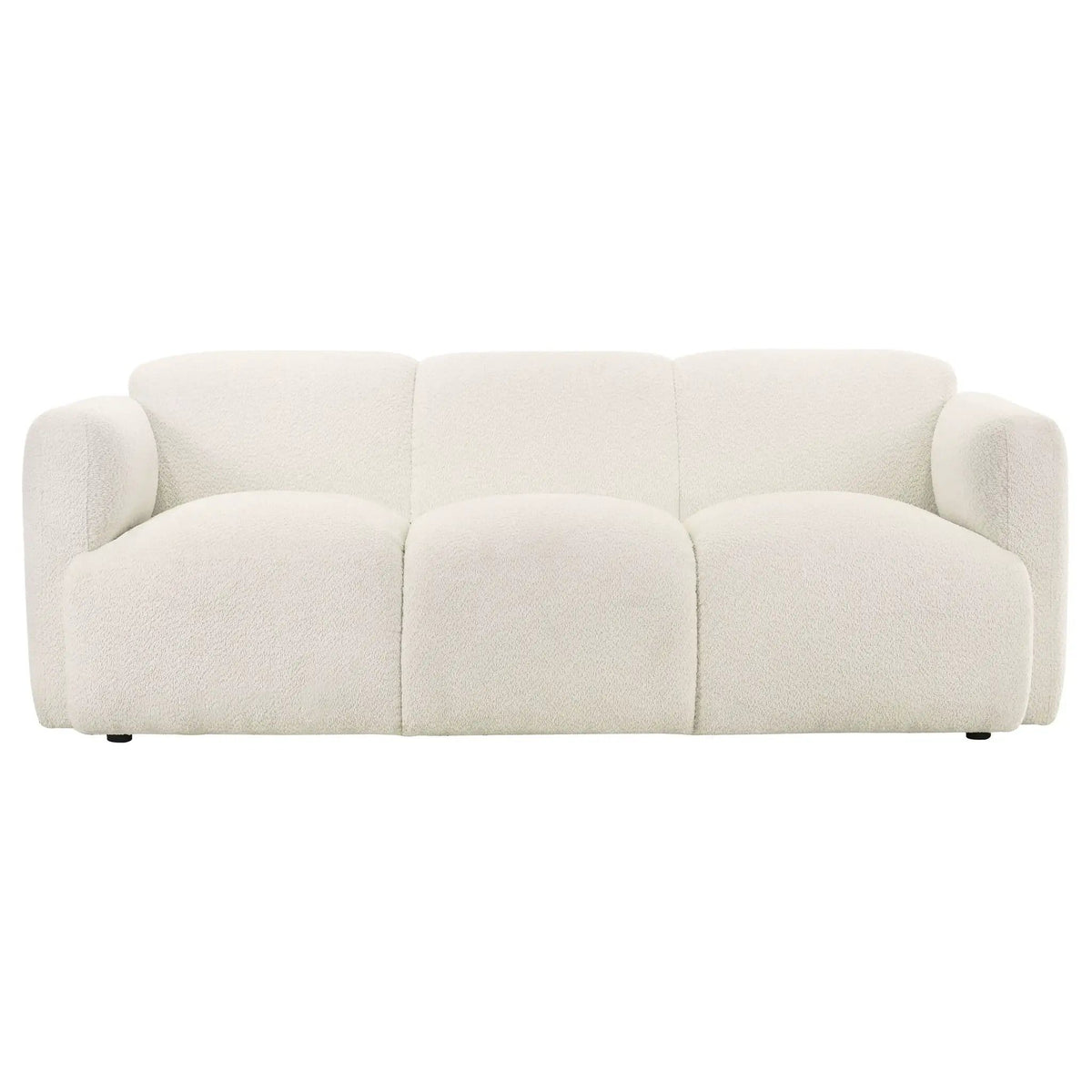 Dorset 2-piece Upholstered Round Track Arm Sofa Set | 2-Piece Set | Fabric | White
