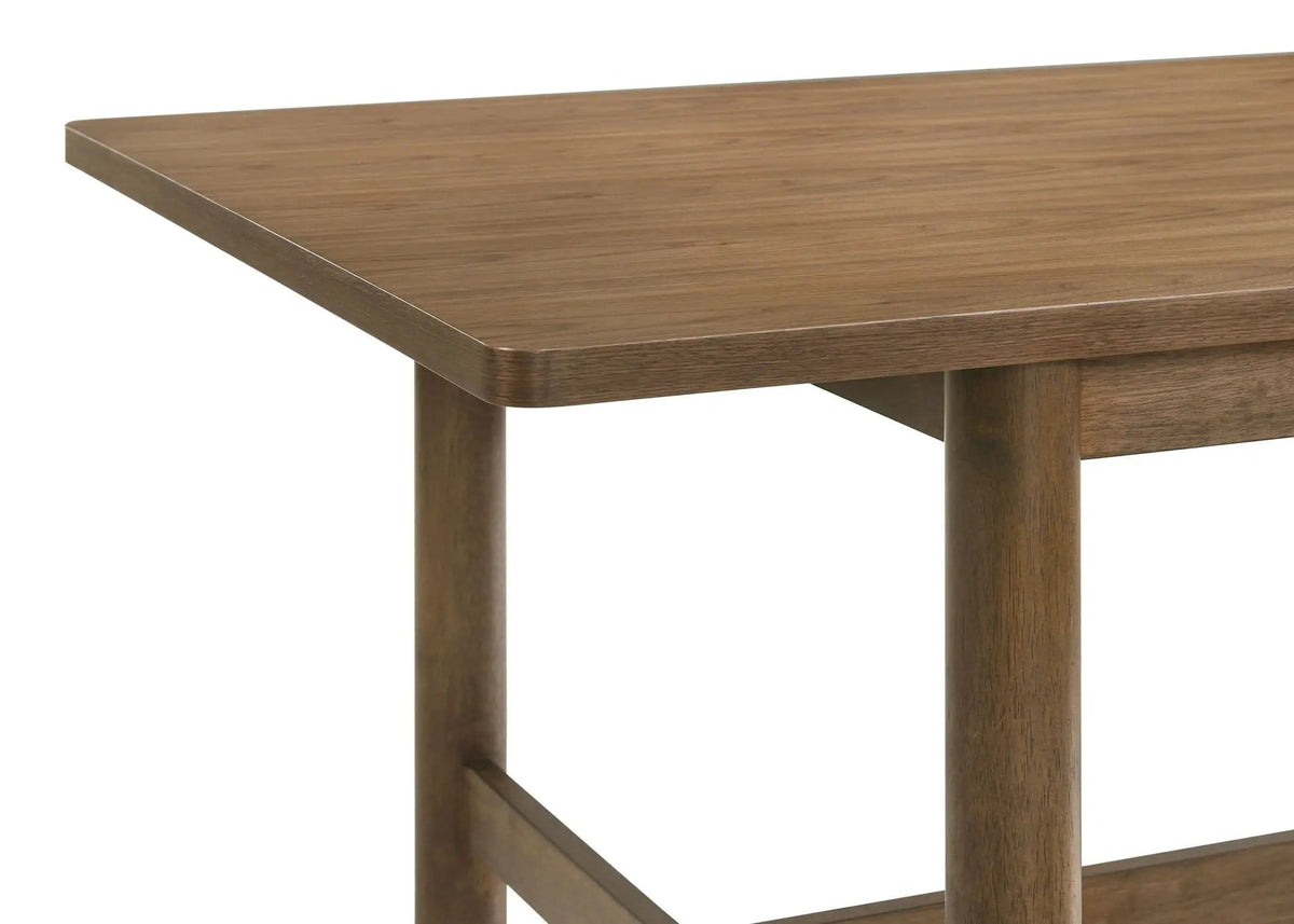 Crestmore 71-inch Rectangular Wood Dining Table | 70.75 x 39.25 x 30.5 in | Walnut & Veneer | Walnut