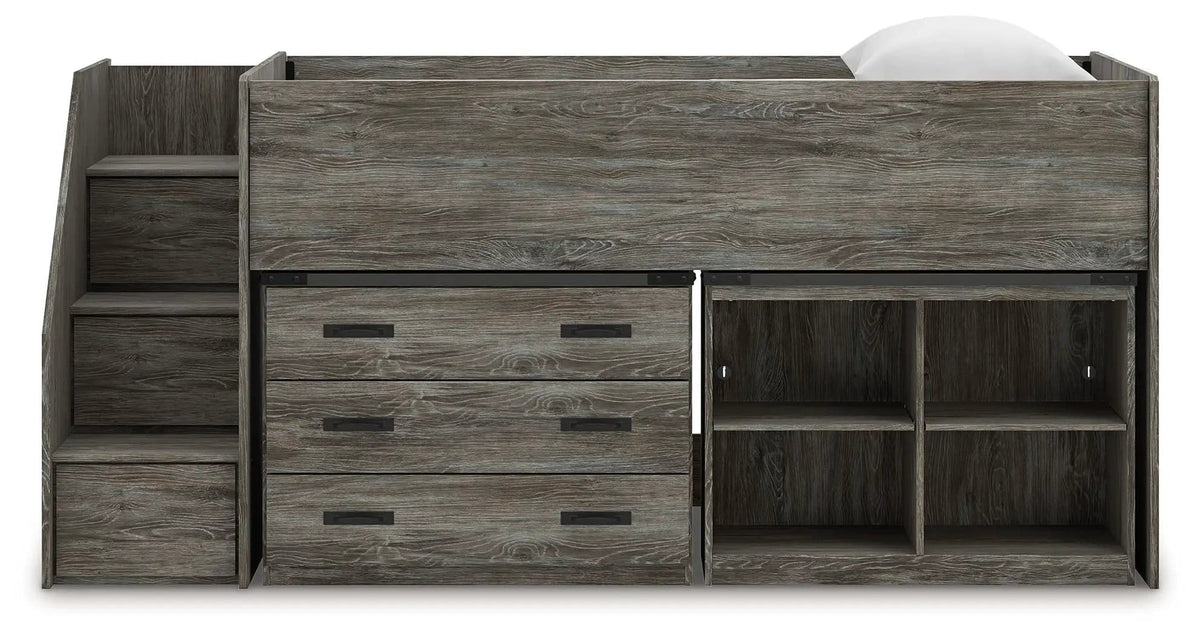 Frandern Loft Bed | 6 Pieces | Metal | Bedroom