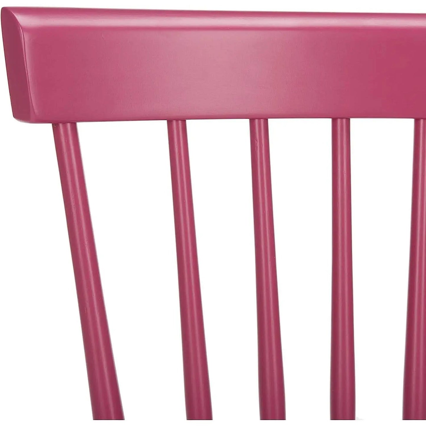 Raspberry Pink Spindle Side Chair Set of 2 Solid Oak from PriceLows™