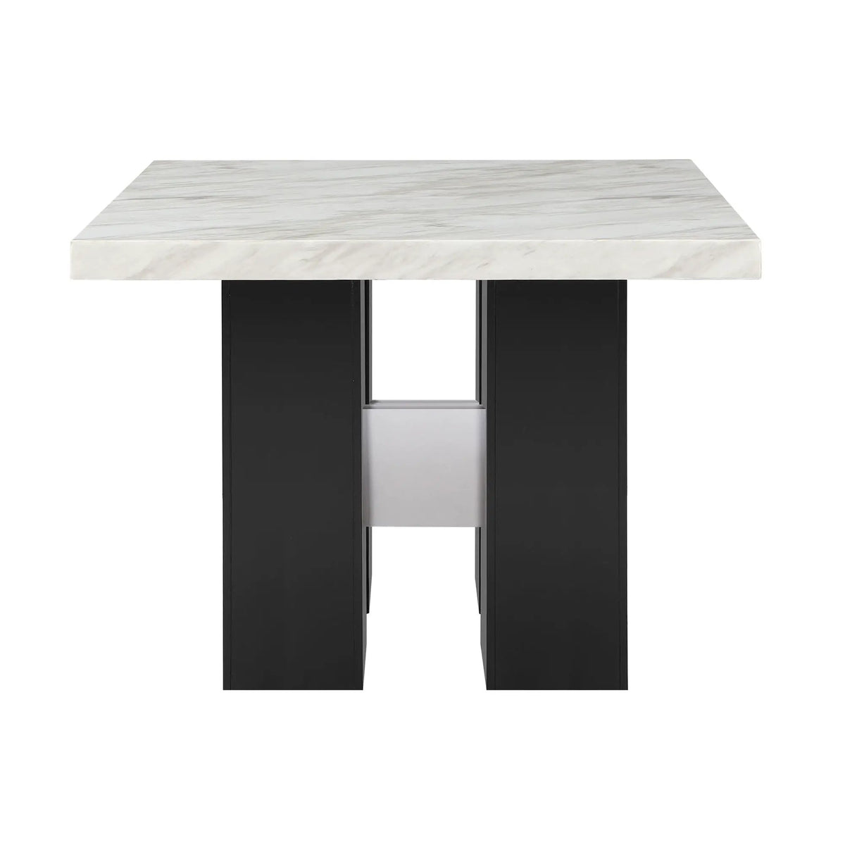 Mikha Bar Table | 48 Inch Square | Rubberwood Construction | Sleek Finish