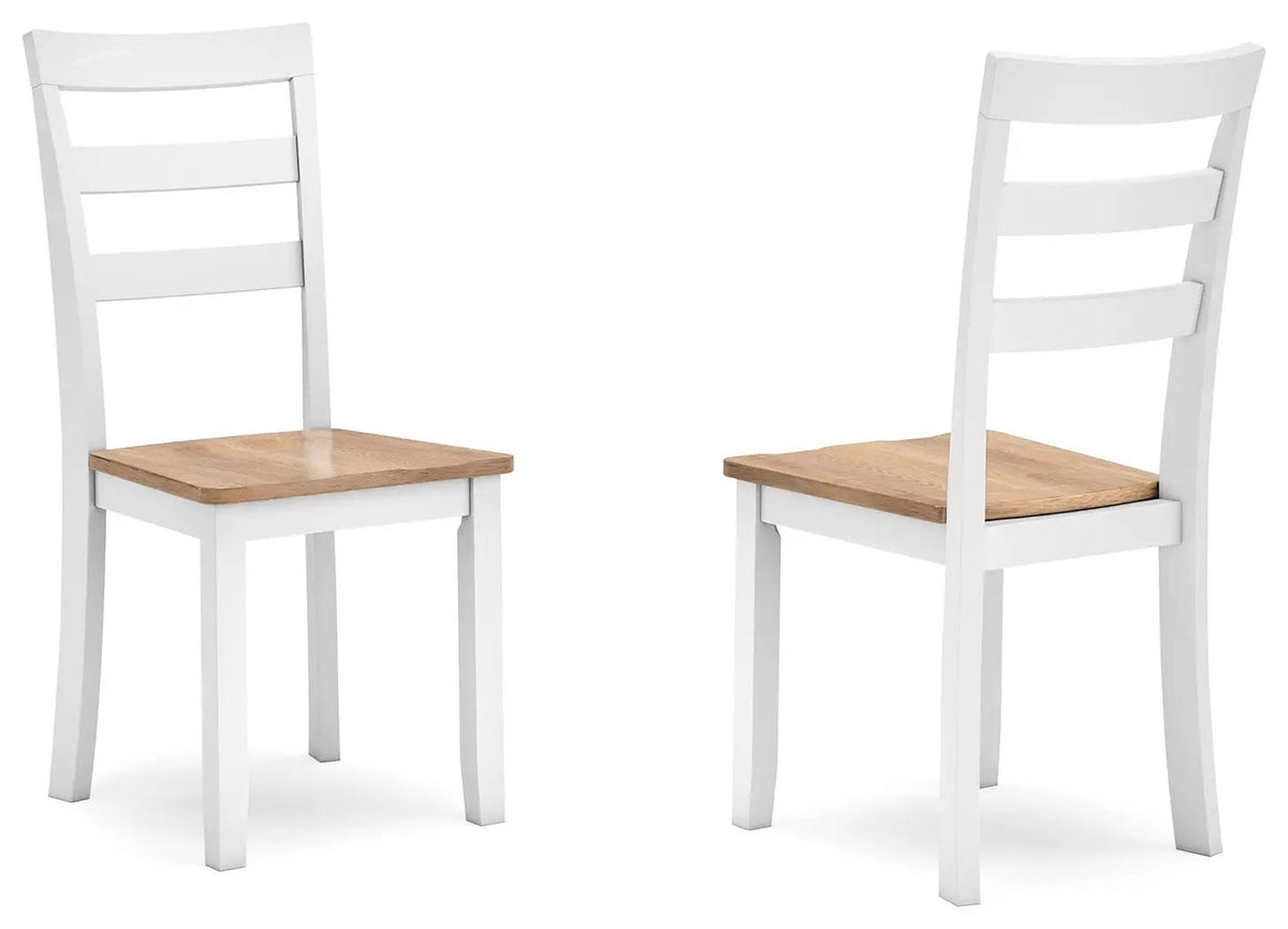 Gesthaven Round Drop Leaf Table Set | 5-Piece | Dining Room Furniture | Natural Wood Tone