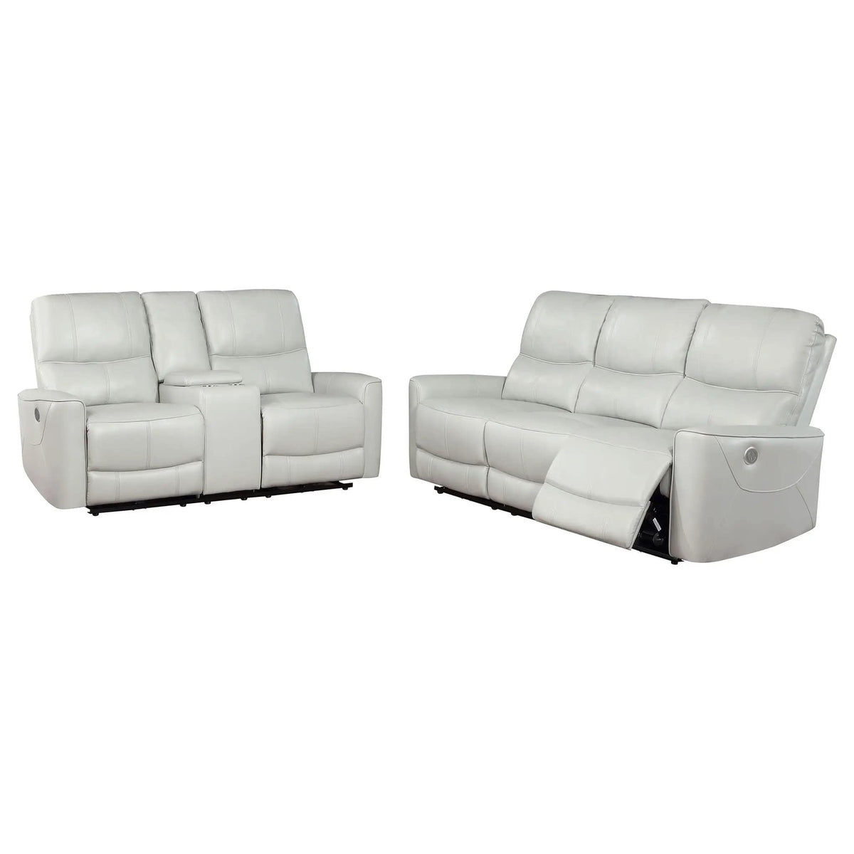 Greenfield 2-piece Power Reclining Sofa Set Dove | 2-Piece Set | Wood | Grey