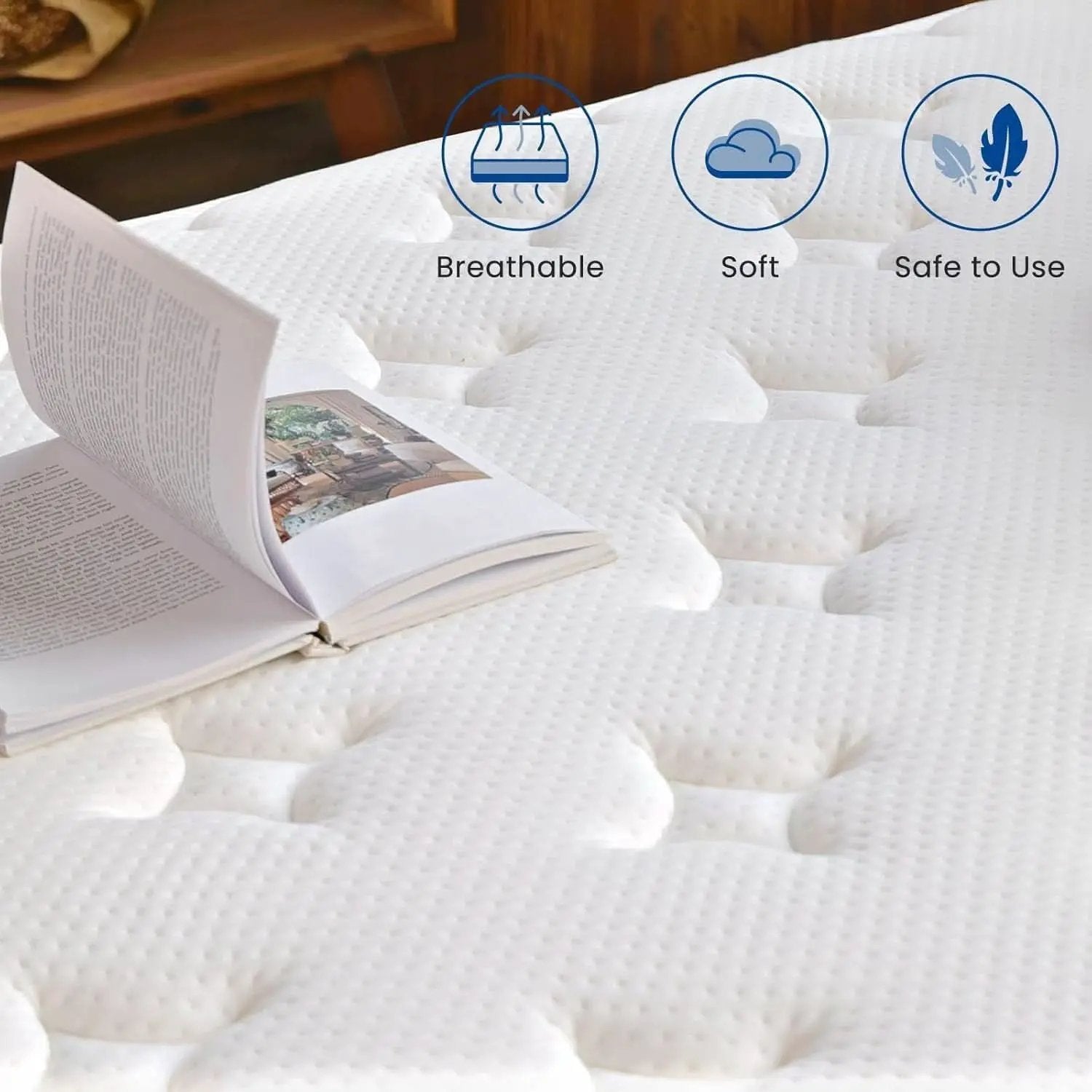 Queen Size Thermoregulating Hybrid Memory Foam Mattress from PriceLows™