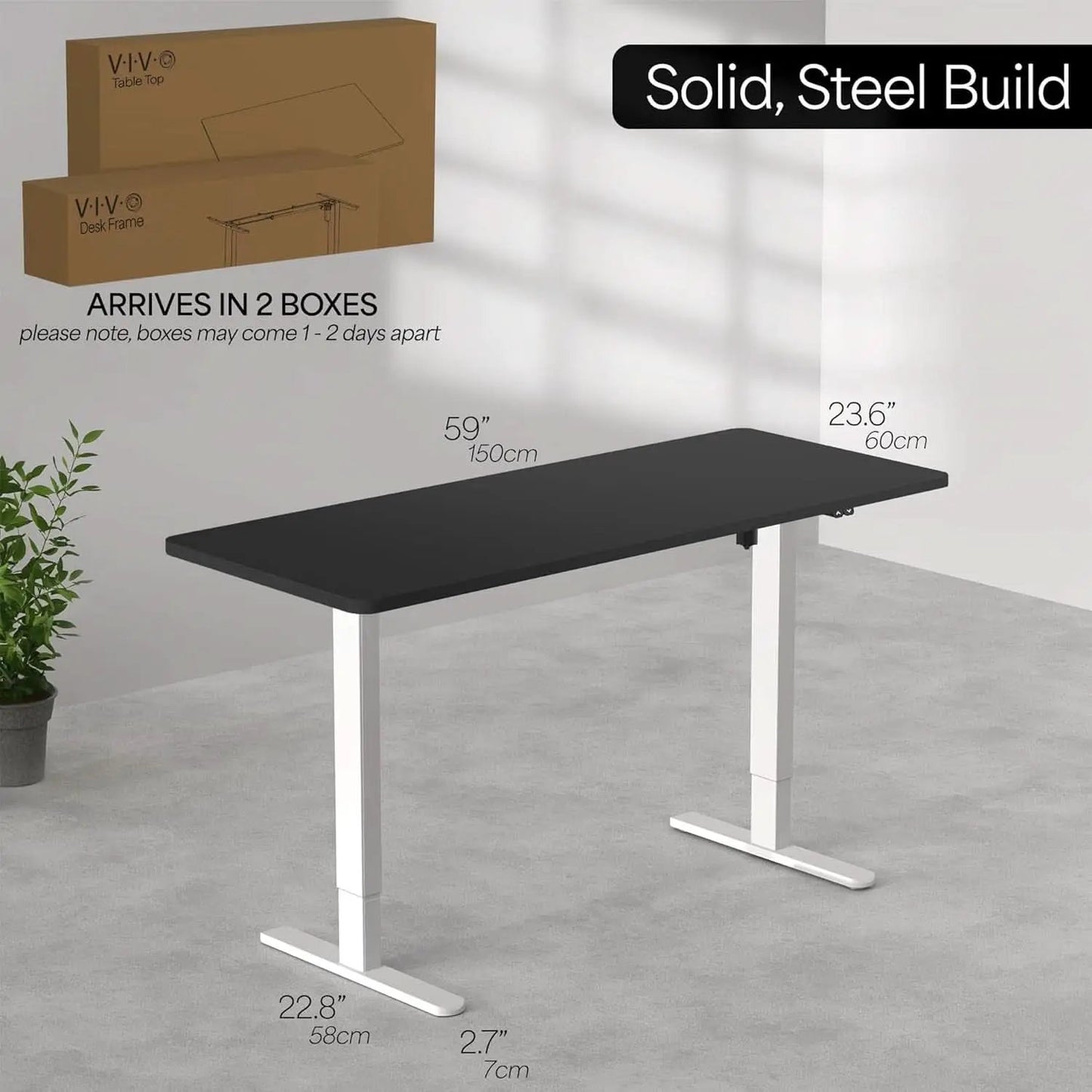 60 Inch Electric Height Adjustable Standing Desk For Office from PriceLows™