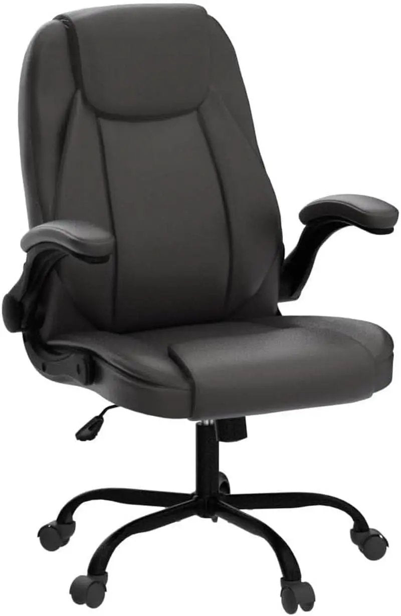Brown PU Leather Office Chair With Adjustable Height from PriceLows™