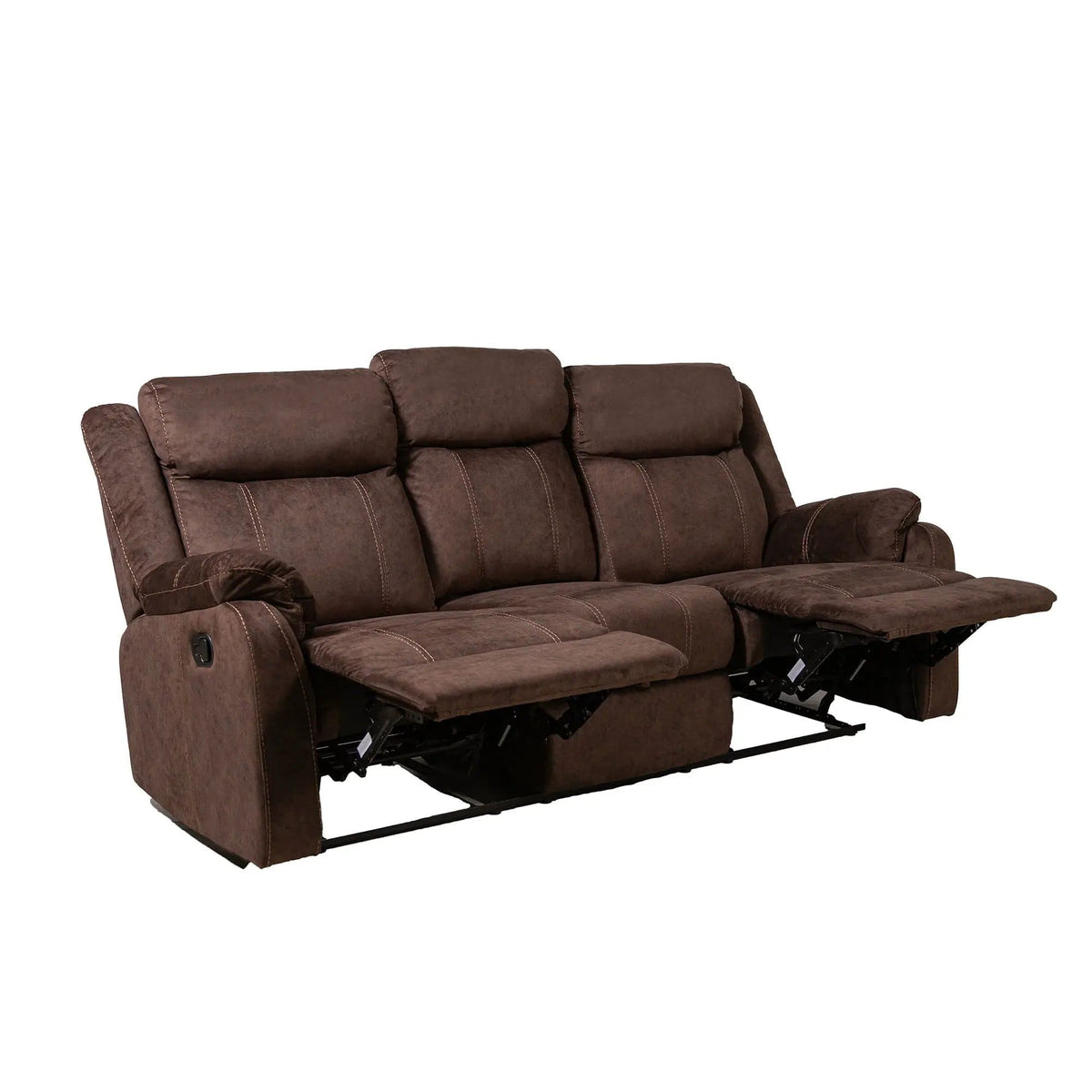 Sonet Domino Reclining Sofas | 2 Pieces | Fabric & Metal | Living Room