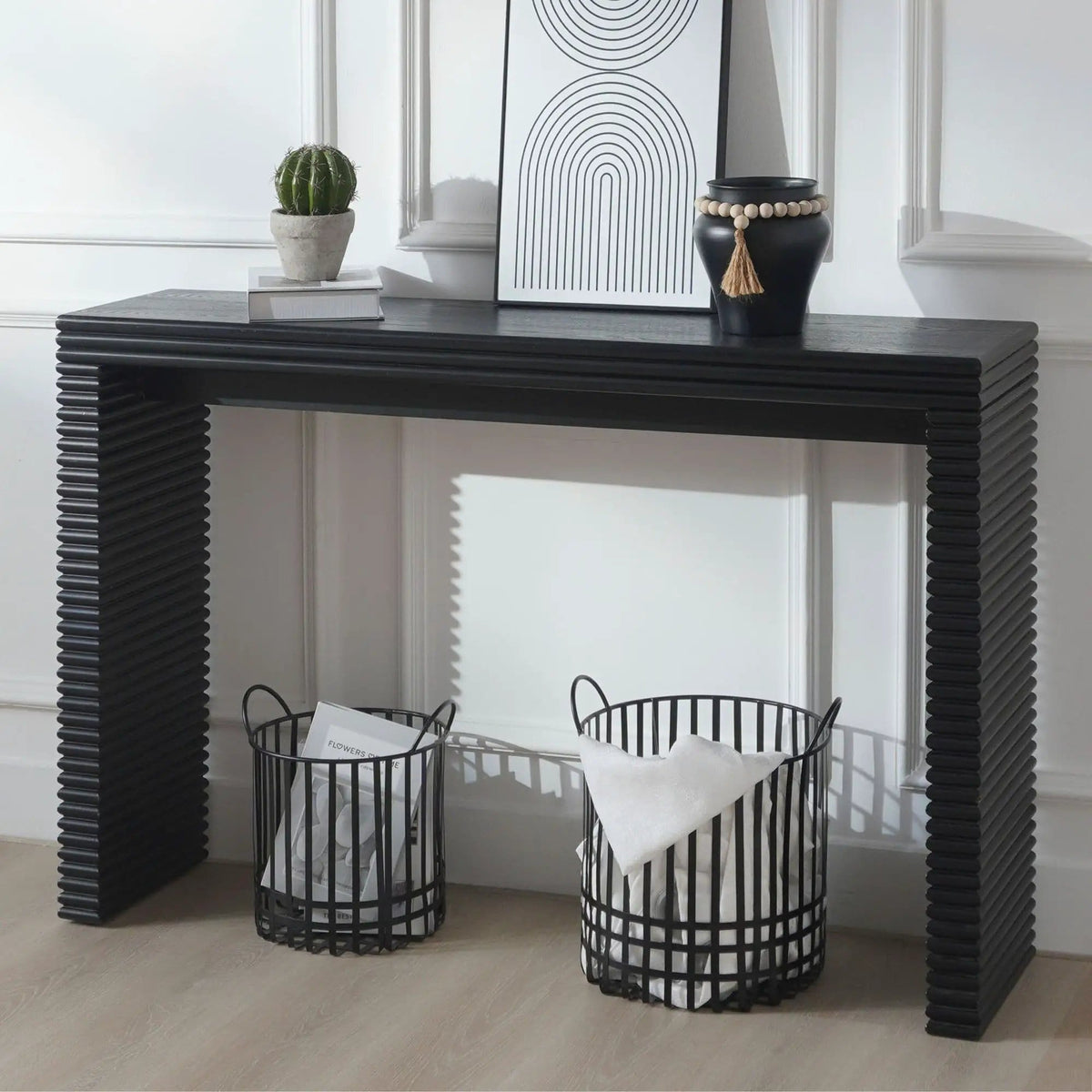 Modern Console Table | 2 Pieces | Wood | Living Room