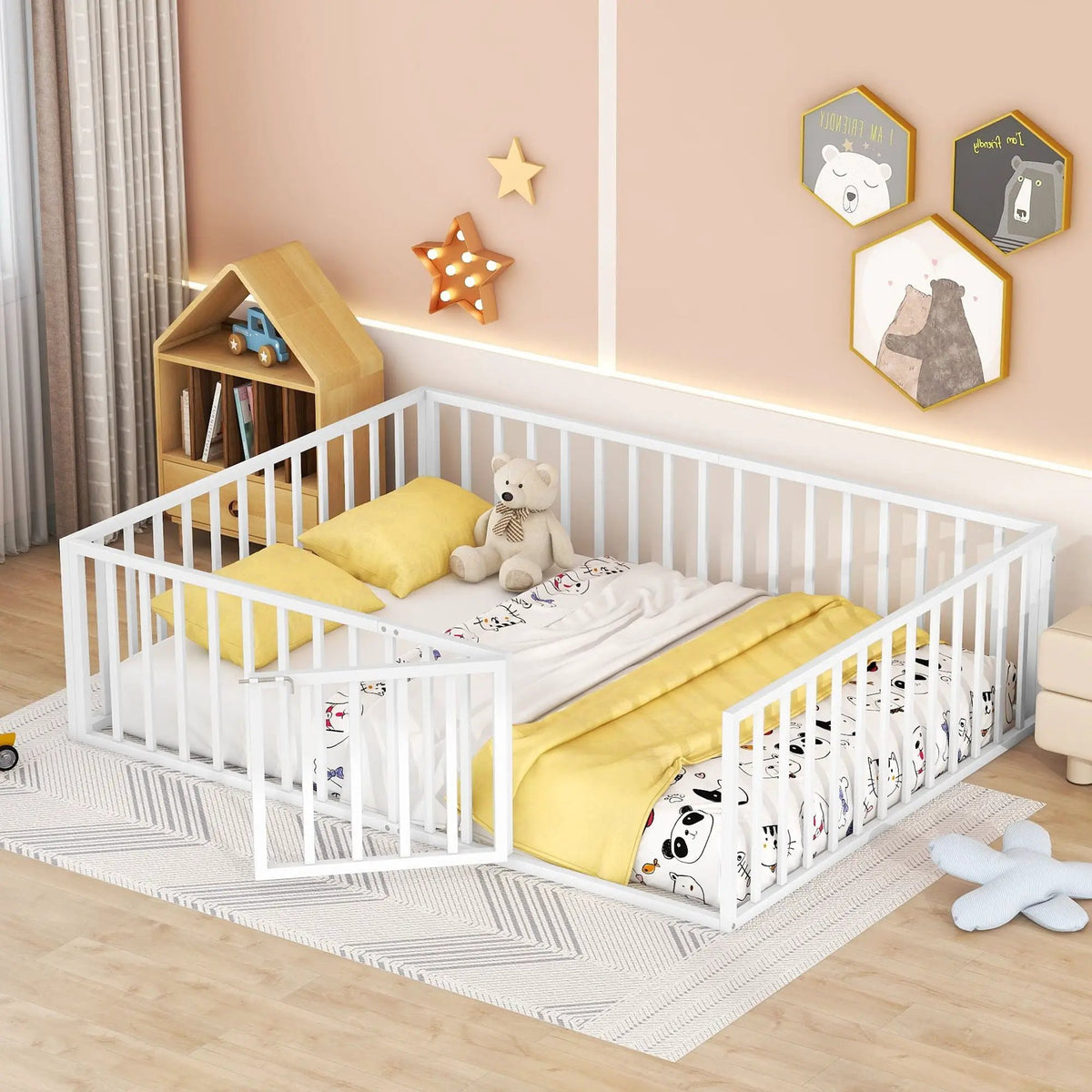 Metal Floor Bed Frame | Raised Fence Gate | Low Platform Design