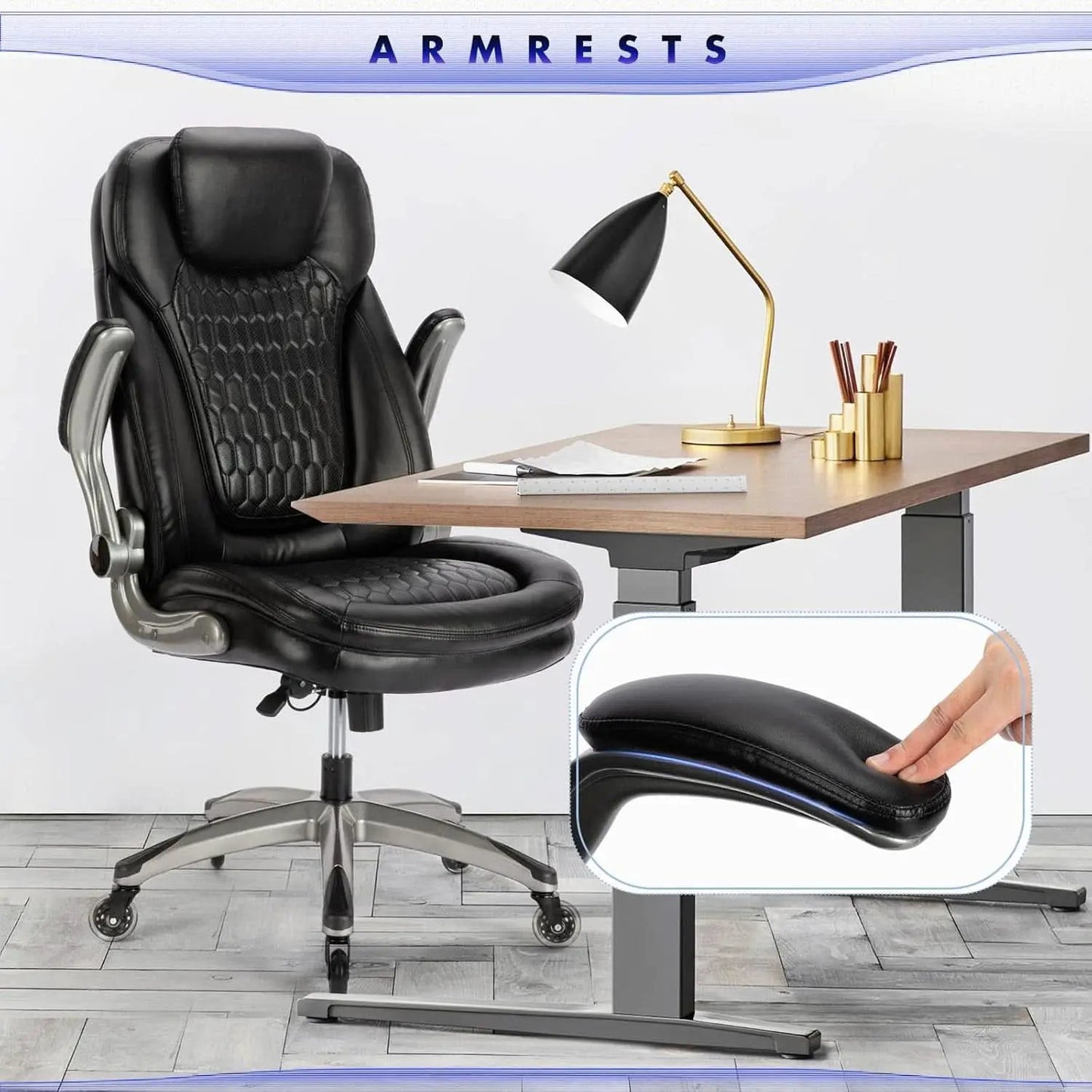 Ergonomic High Back Leather Office Chair For Home Use from PriceLows™