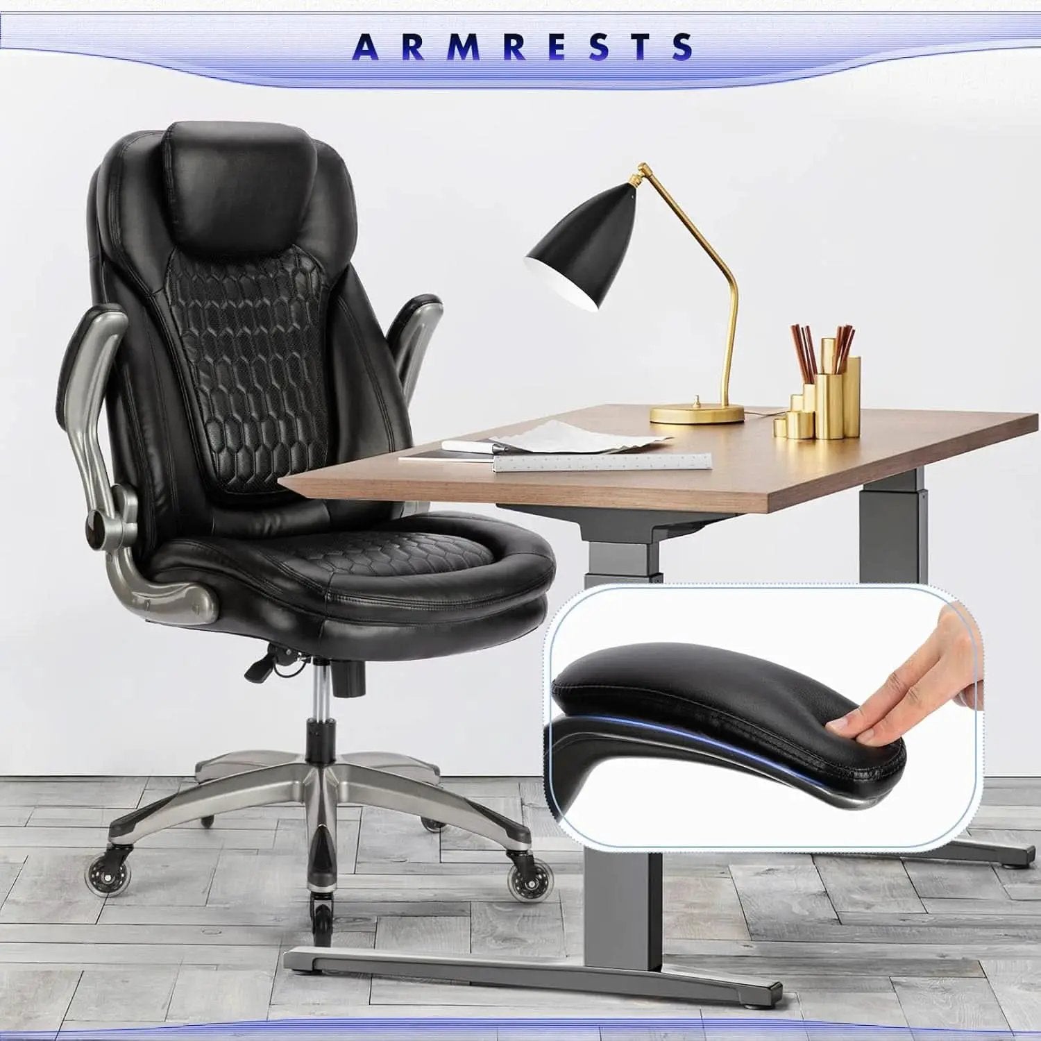 Ergonomic High Back Leather Office Chair For Home Use from PriceLows™