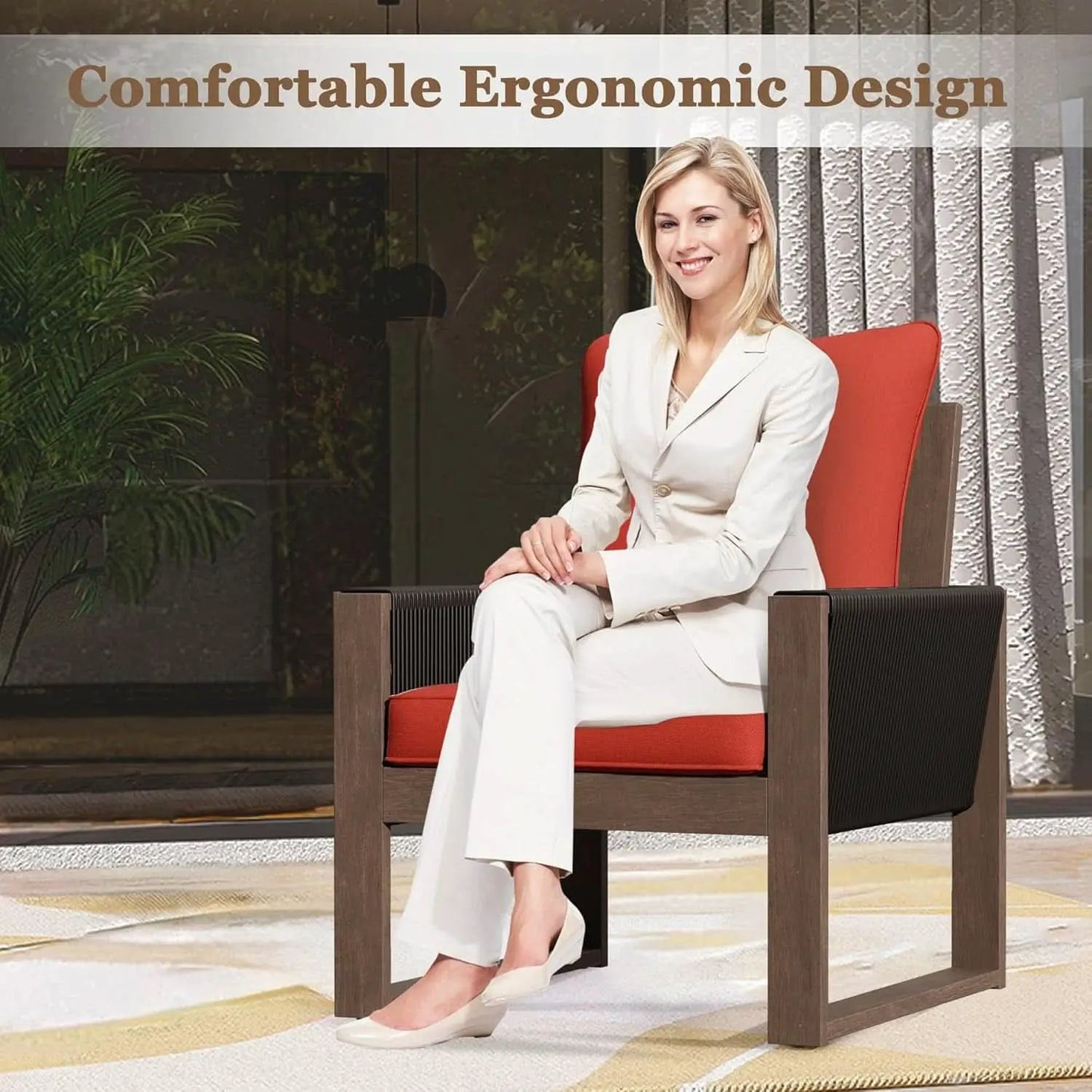 Outdoor 3 Piece Patio Furniture Set with Cushions from PriceLows™