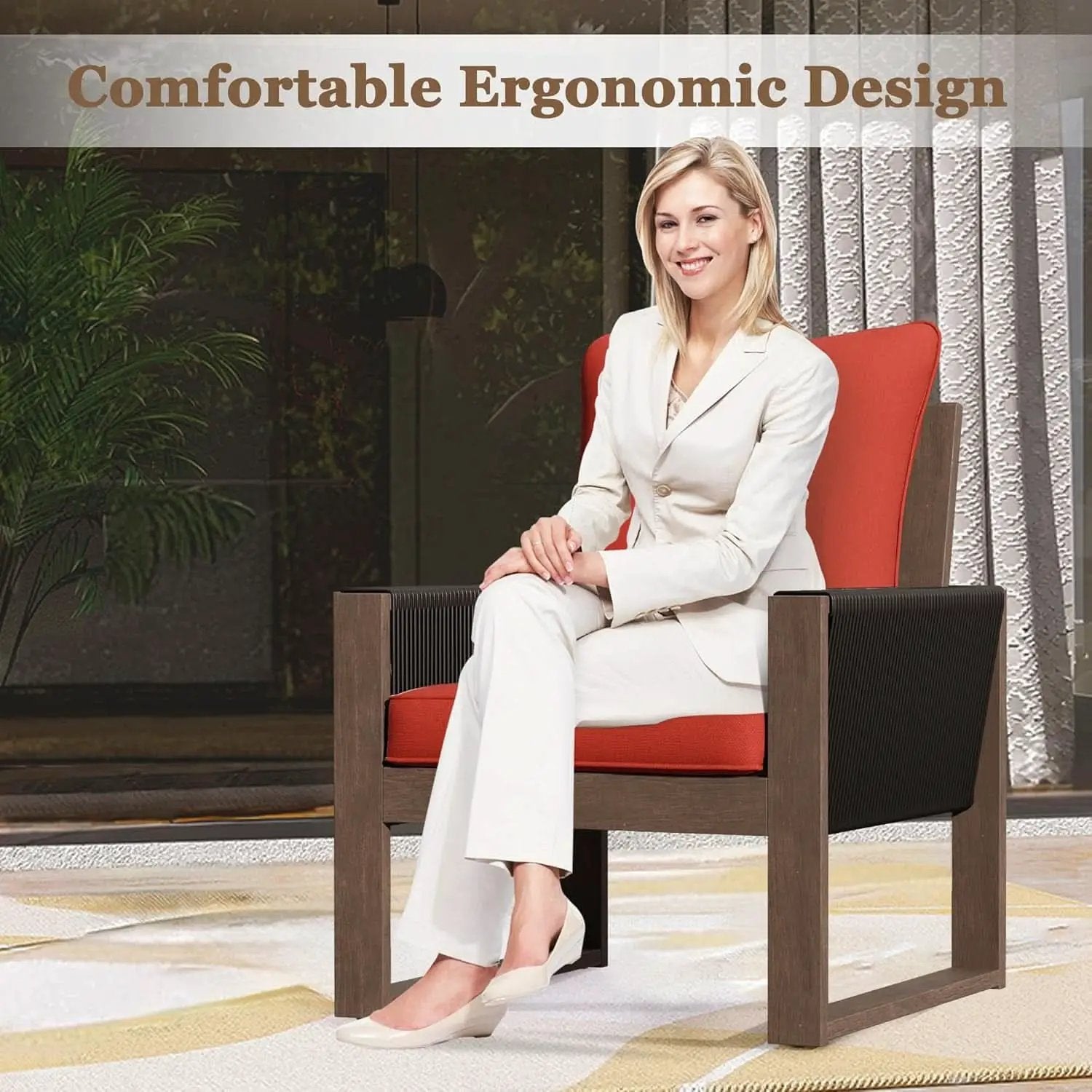 Outdoor 3 Piece Patio Furniture Set with Cushions from PriceLows™