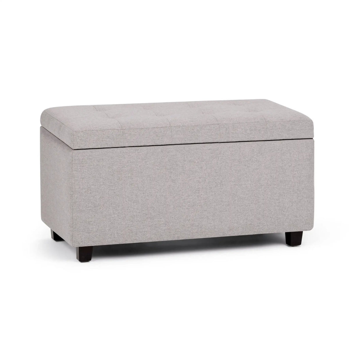 Cosmopolitan Upholstered Storage Ottoman | Child Safety Hinge | Large Interior Storage | 33.5 Inch Length